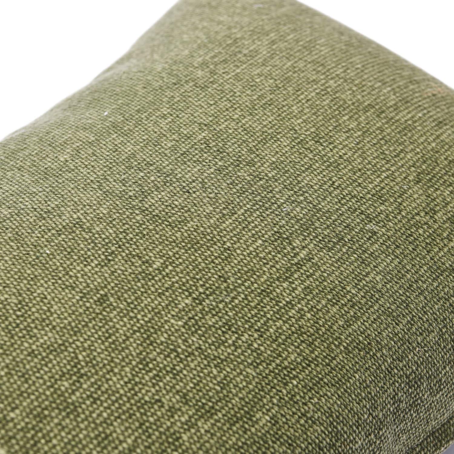Creative Co-Op Woven Canvas Lumbar Pillow Decorative Pillow, 12" x 20", Sage Green