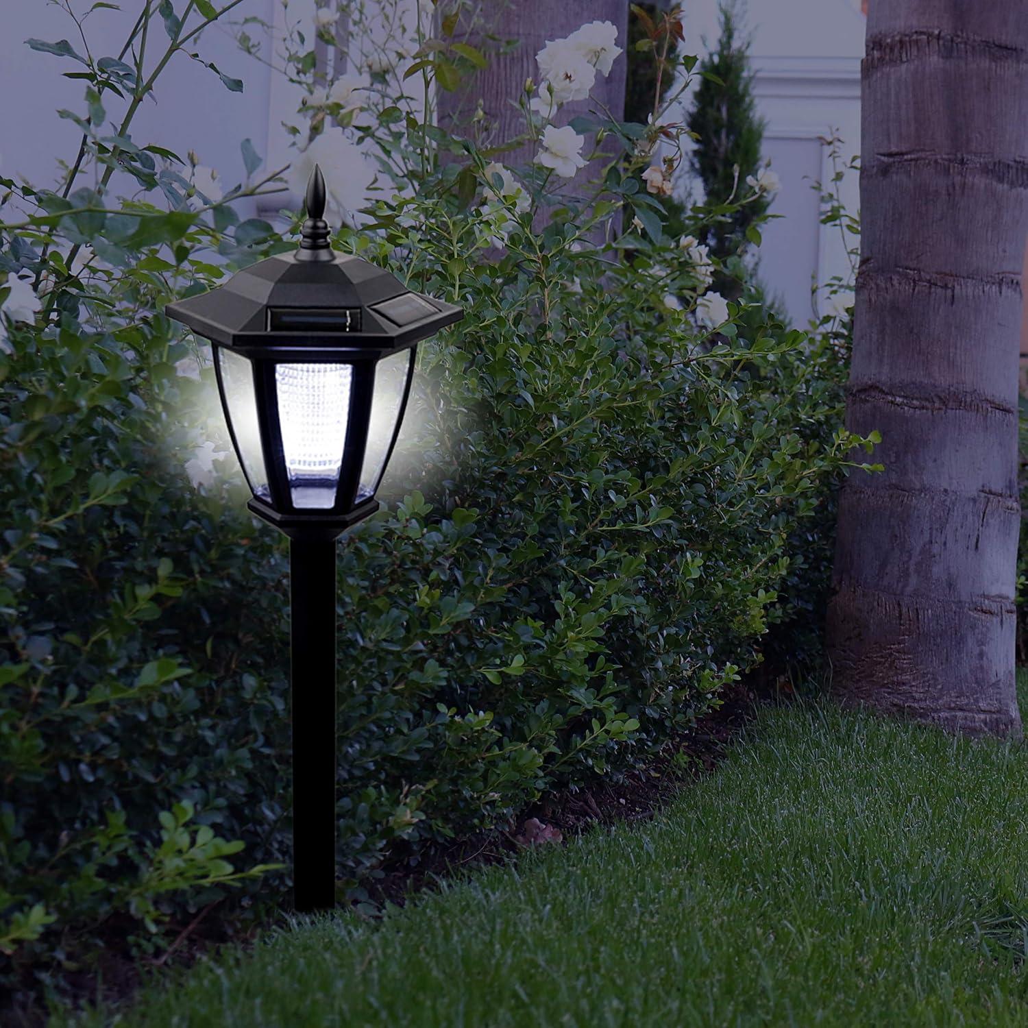 Solar Black LED Outdoor Wall Lantern