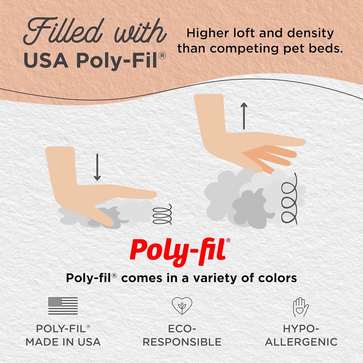 Best Friends by Sheri The Original Calming Donut Dog and Cat Bed Shag 2XL Dog Bed for Big Dogs, Taupe, 54" x 54"