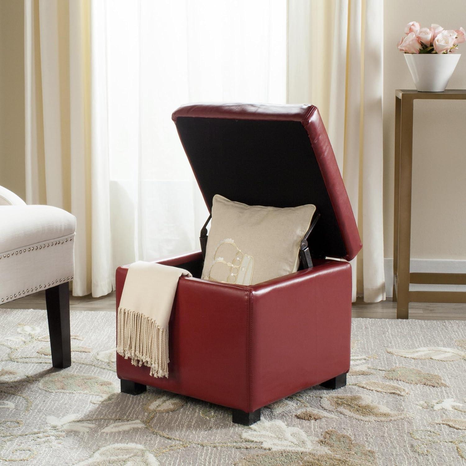 Kamyra Faux Leather Ottoman