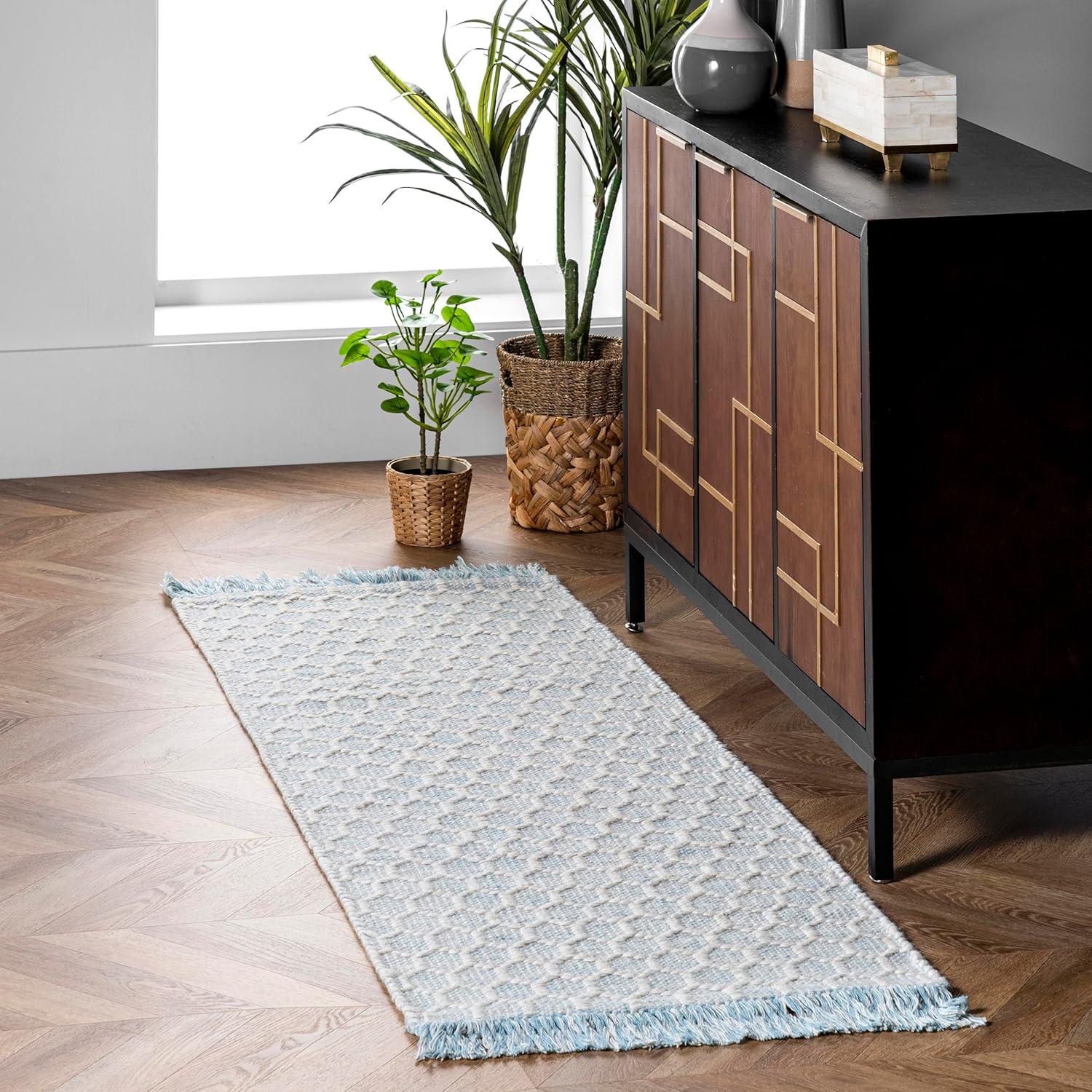 Nuloom Wylie Honeycomb Wool Fringe Indoor Area Rug