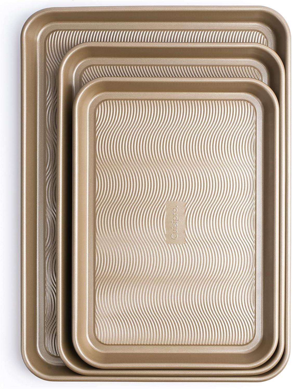 Cuisipro 15.5 x 10.5 x 1-Inch Rectangular Steel Nonstick Baking Sheet Pan