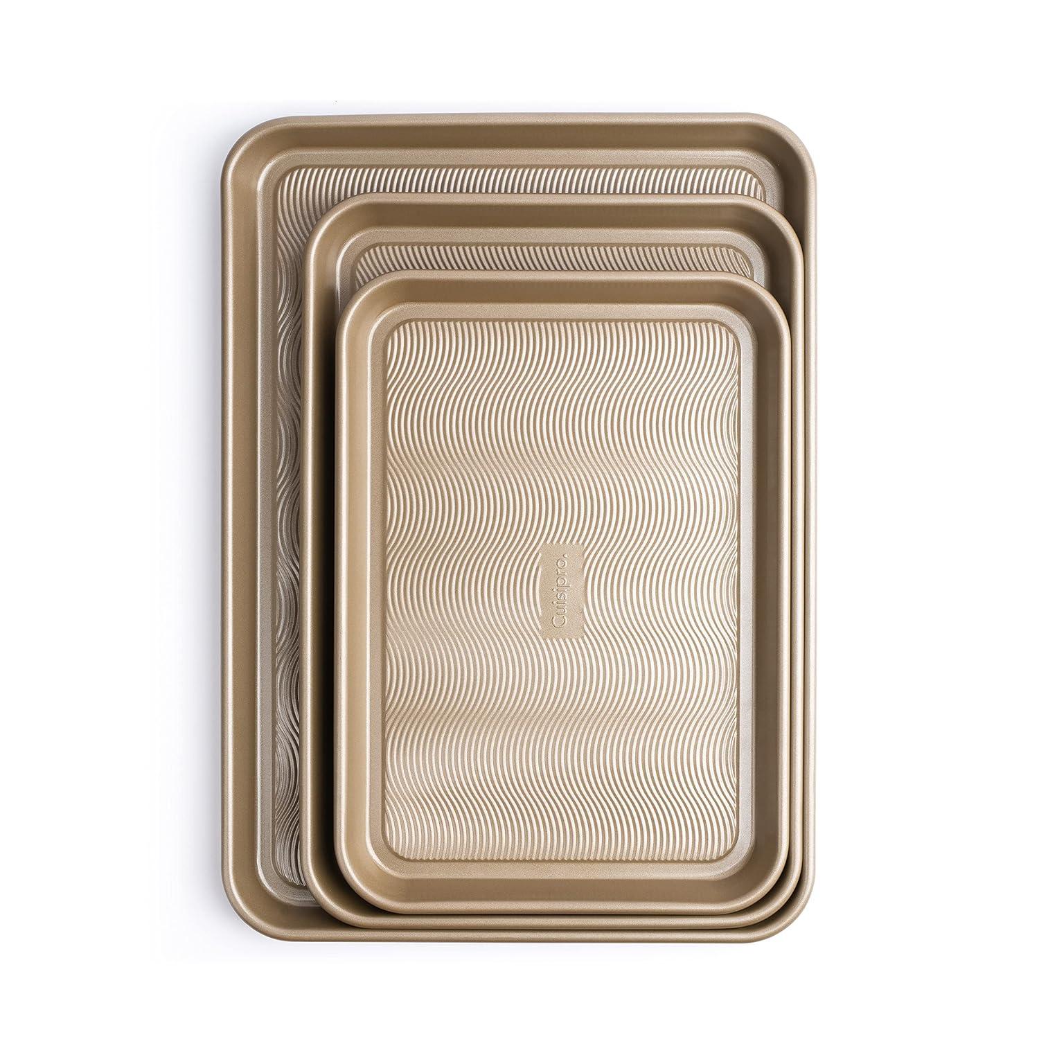 Cuisipro 15.5 x 10.5 x 1-Inch Rectangular Steel Nonstick Baking Sheet Pan