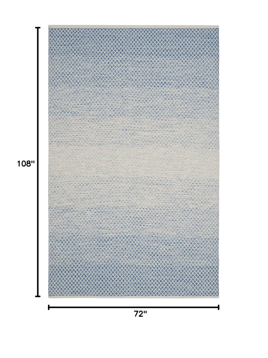 Montauk MTK601 Hand Woven Indoor Area Rug - Blue/Ivory - 6'x9' - Safavieh