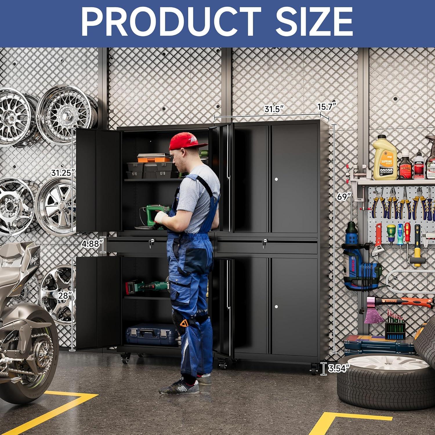 Latitude Run® 73" Lockable Storage Cabinet
