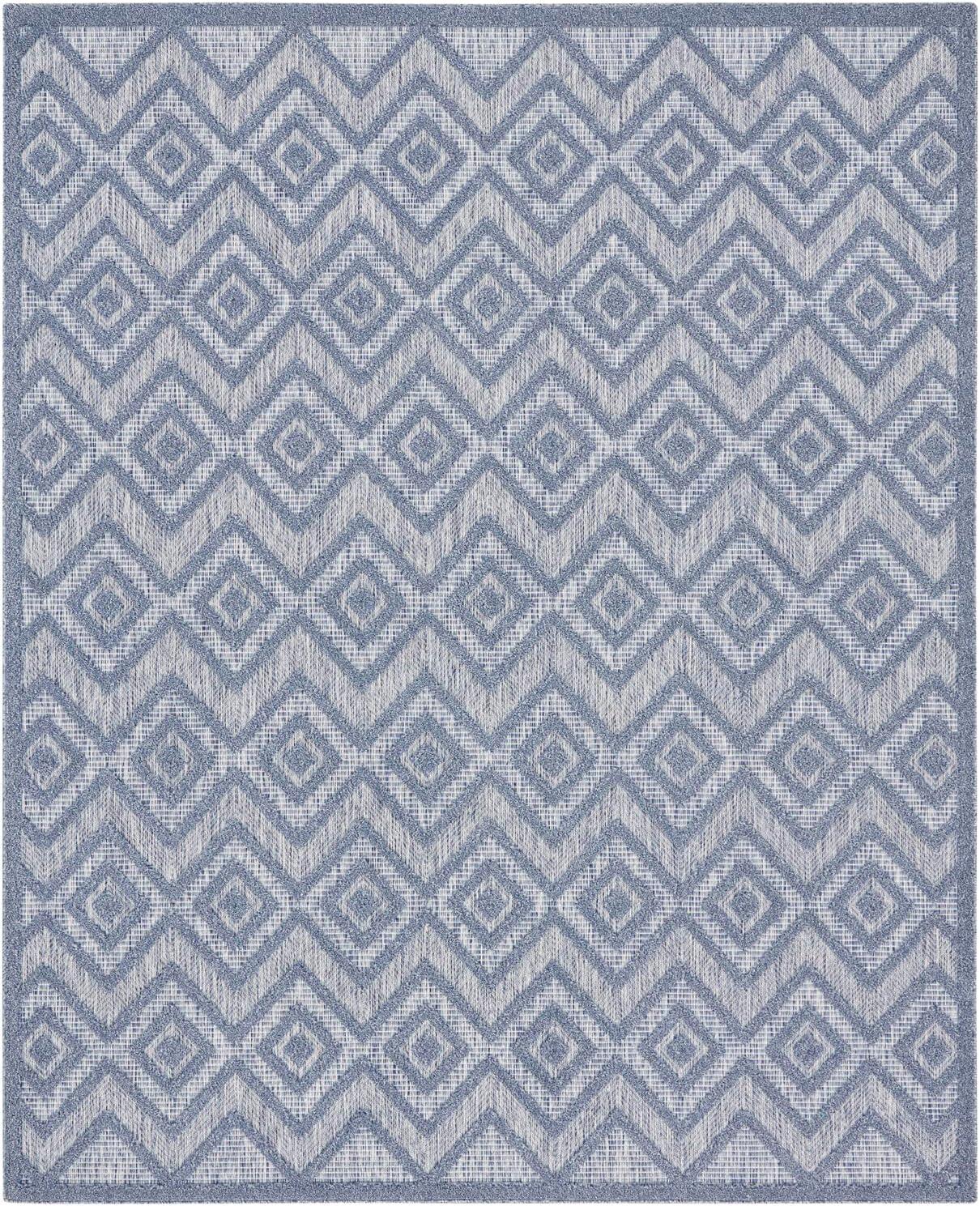 Nourison Versatile Solid Diamond Indoor Outdoor Flatweave Area Rug