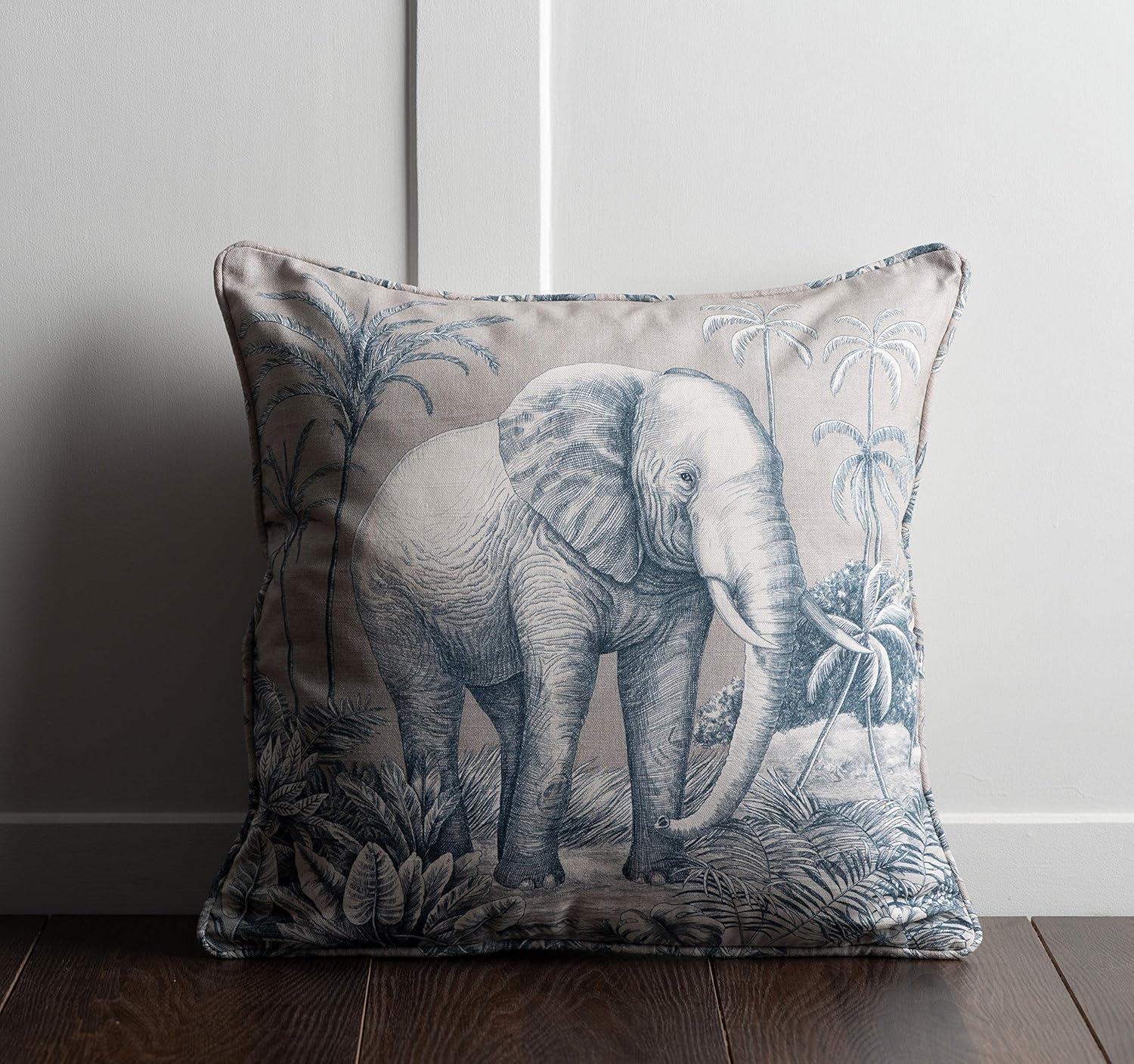 Maison d' Hermine Decorative Pillow Covers 20x20 Inch Square 100% Cotton Throw Pillow Covers with Invisible Zipper Cushion Case for Living Room Couch, Chair, Sofas, Bedroom, Home (Savana Jouy - Blue)