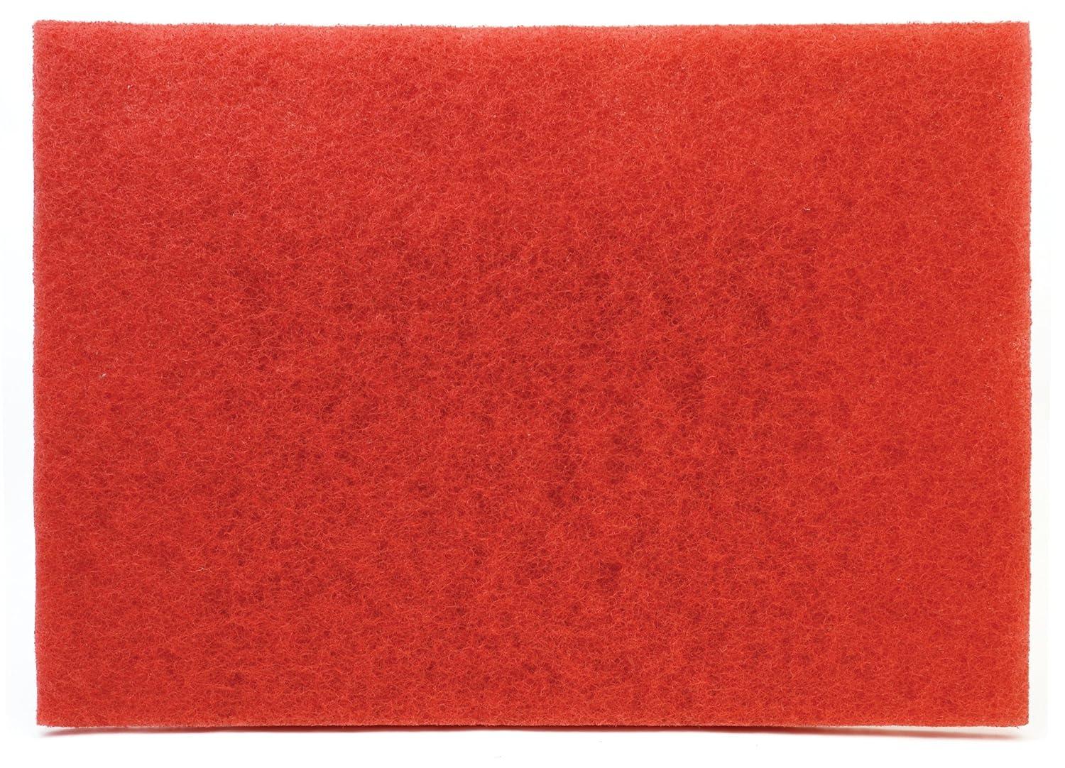 3m Buffing Pad,12 In x 18 In,Red,PK5  5100