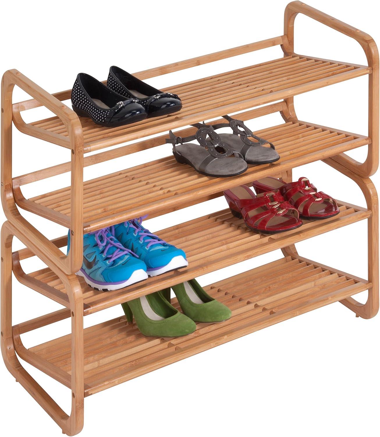 Honey-Can-Do 2 Tier Bamboo Shoe Rack