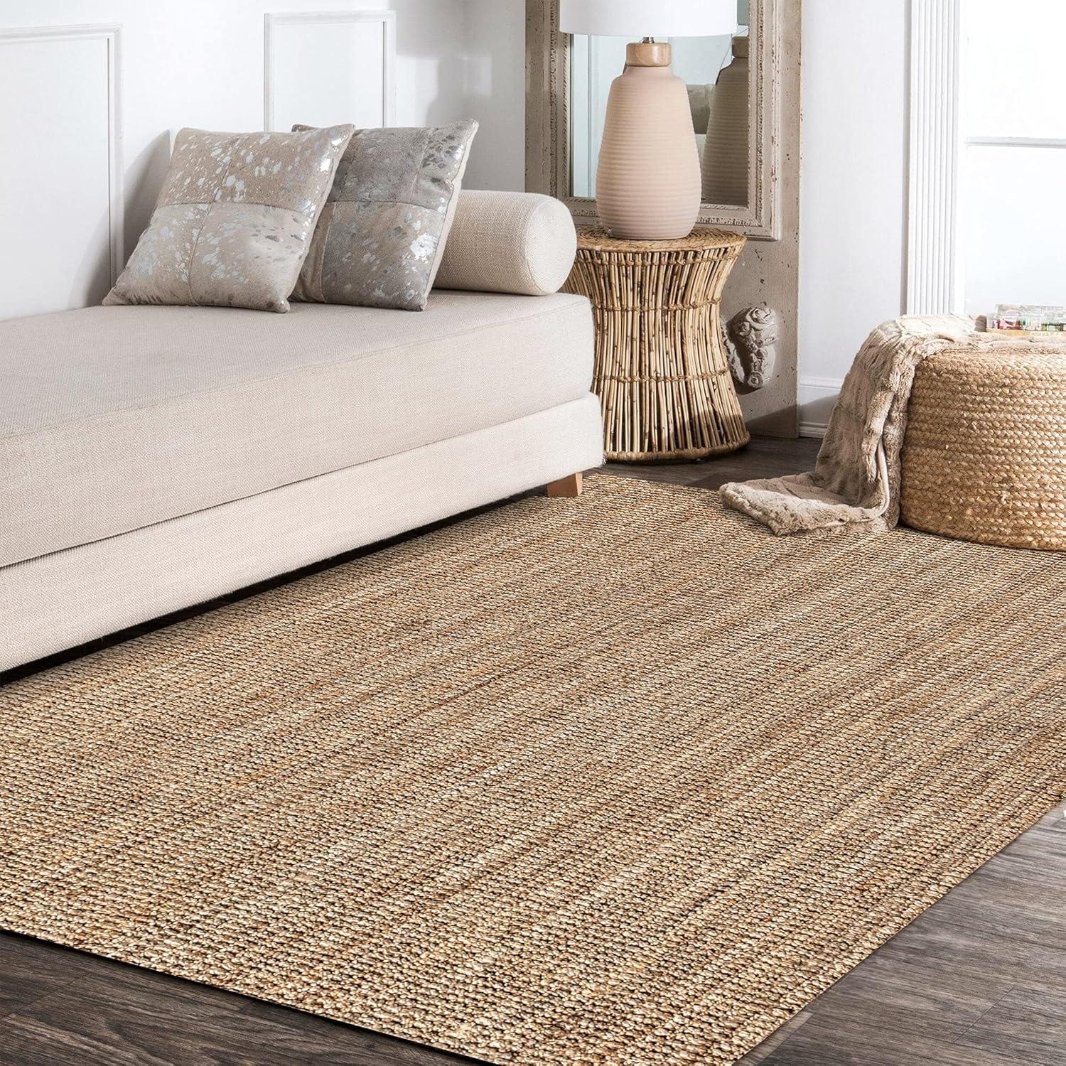 Pata Hand Woven Chunky Jute Indoor Area Rug - JONATHAN Y