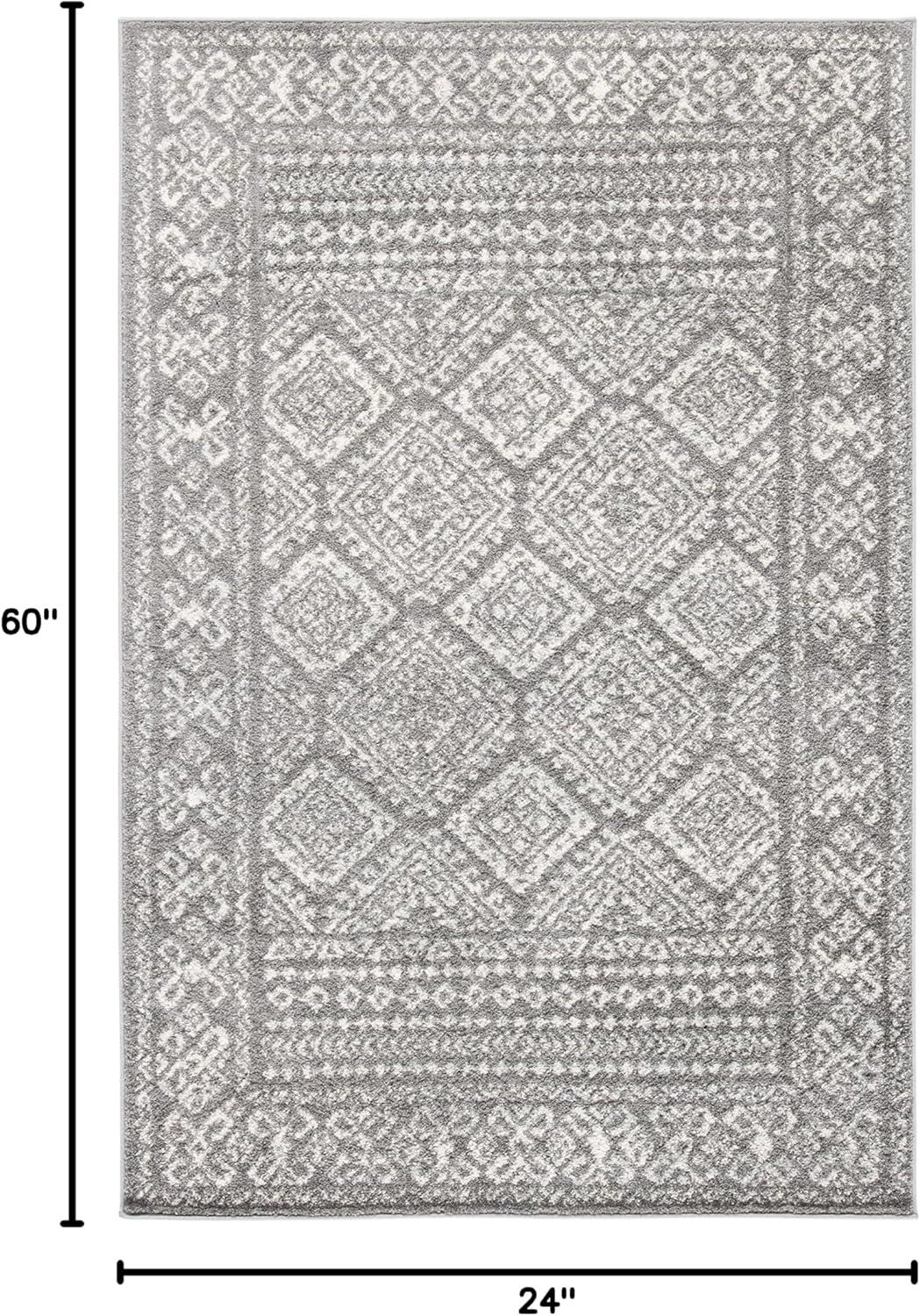 SAFAVIEH Tulum Ophelia Bordered Geometric Runner, 2' x 5', Ivory/Terracotta
