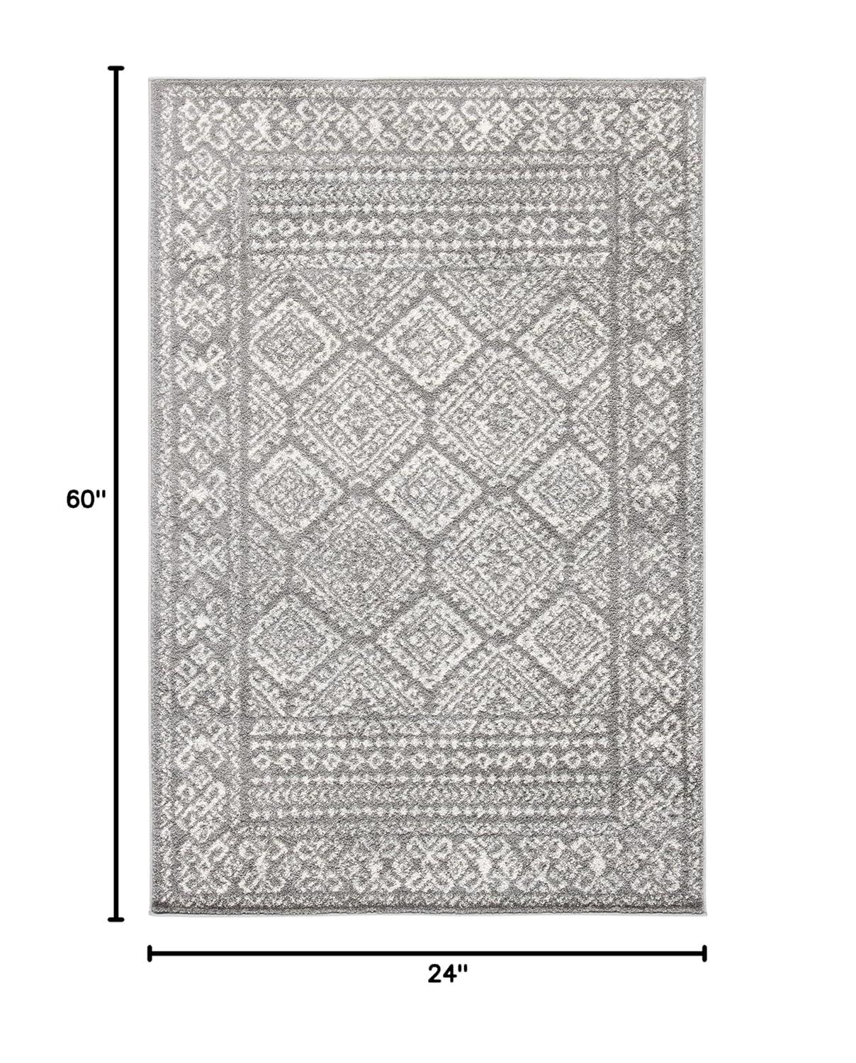 SAFAVIEH Tulum Ophelia Bordered Geometric Runner, 2' x 5', Ivory/Terracotta