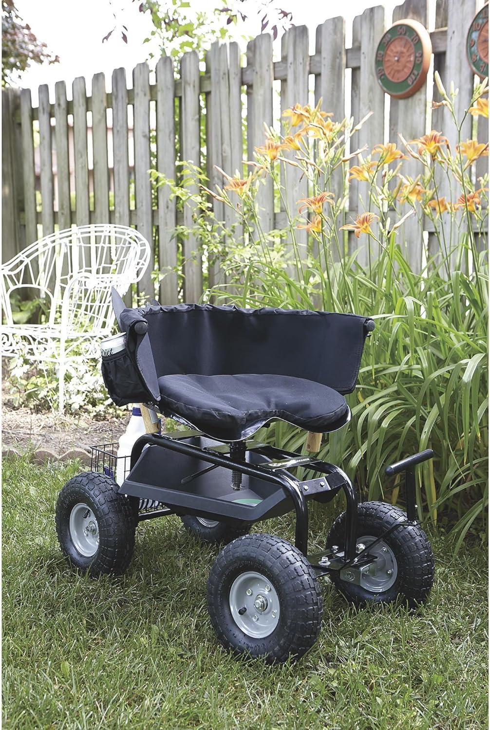 Strongway Deluxe Rolling Garden Seat with Easy Change Turnbars