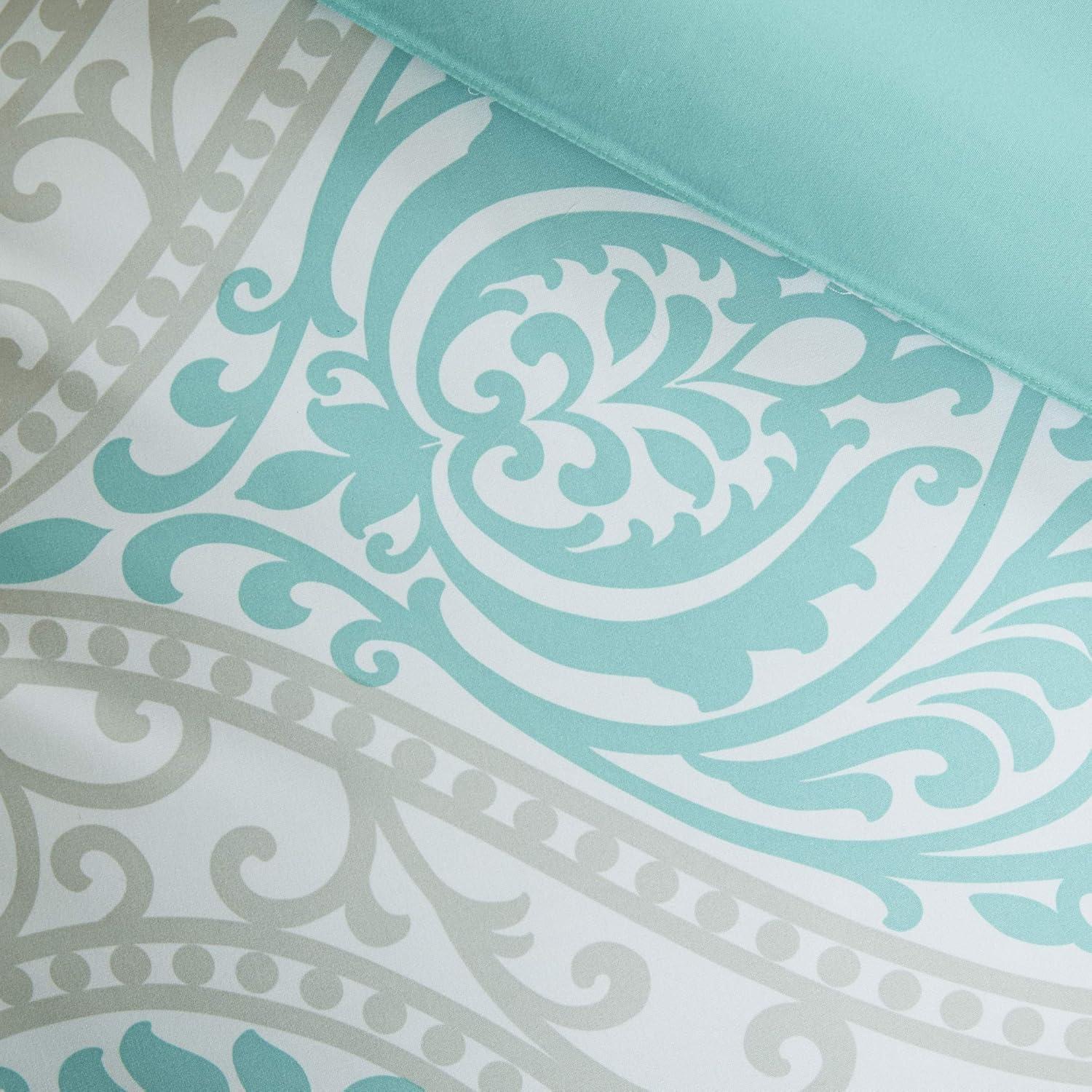 Intelligent Design Full/Queen Senna 5-Piece Comforter Set, Aqua