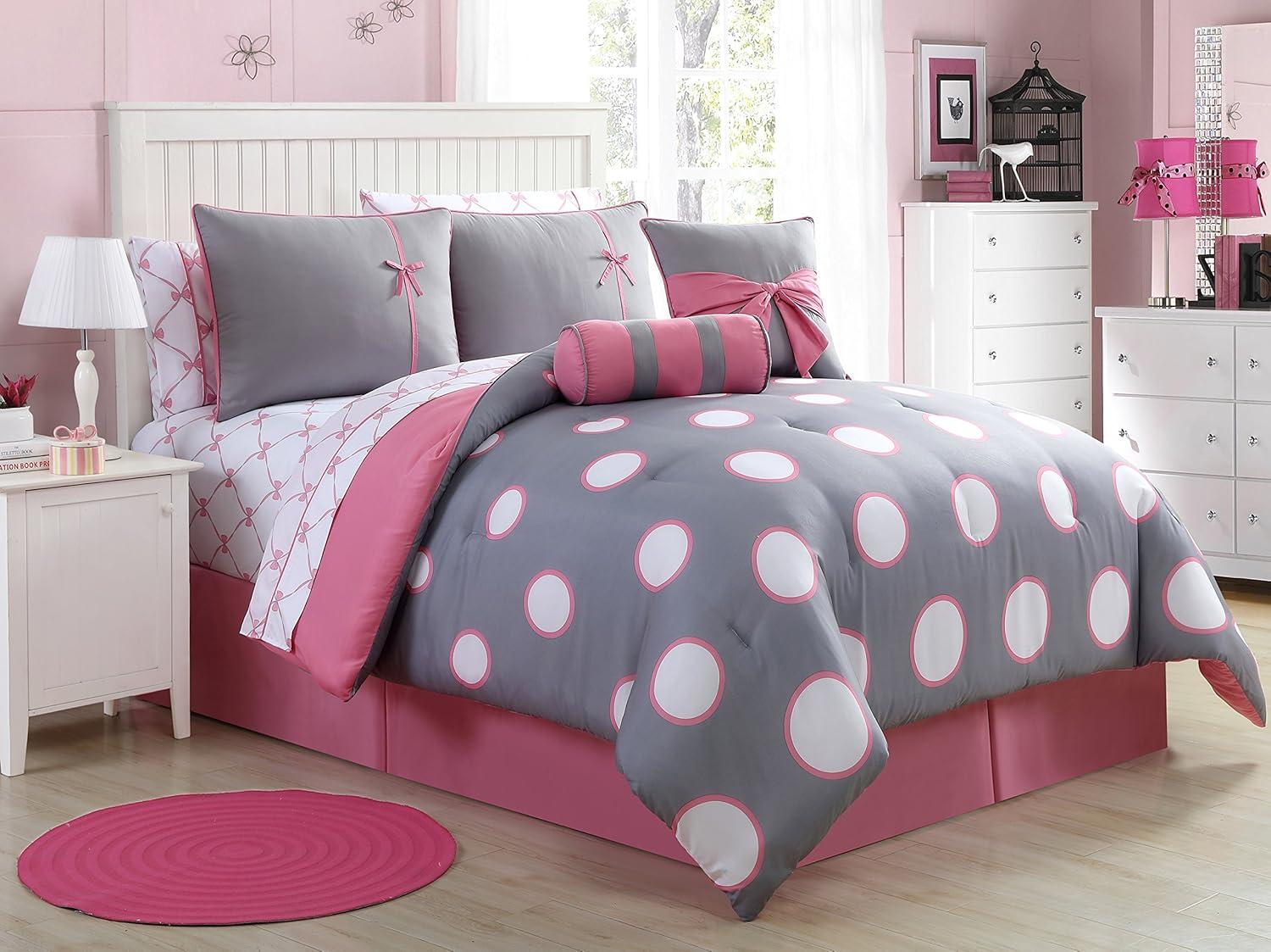VCNY Sophie Polka Dot Bed-in-a-Bag Comforter Set
