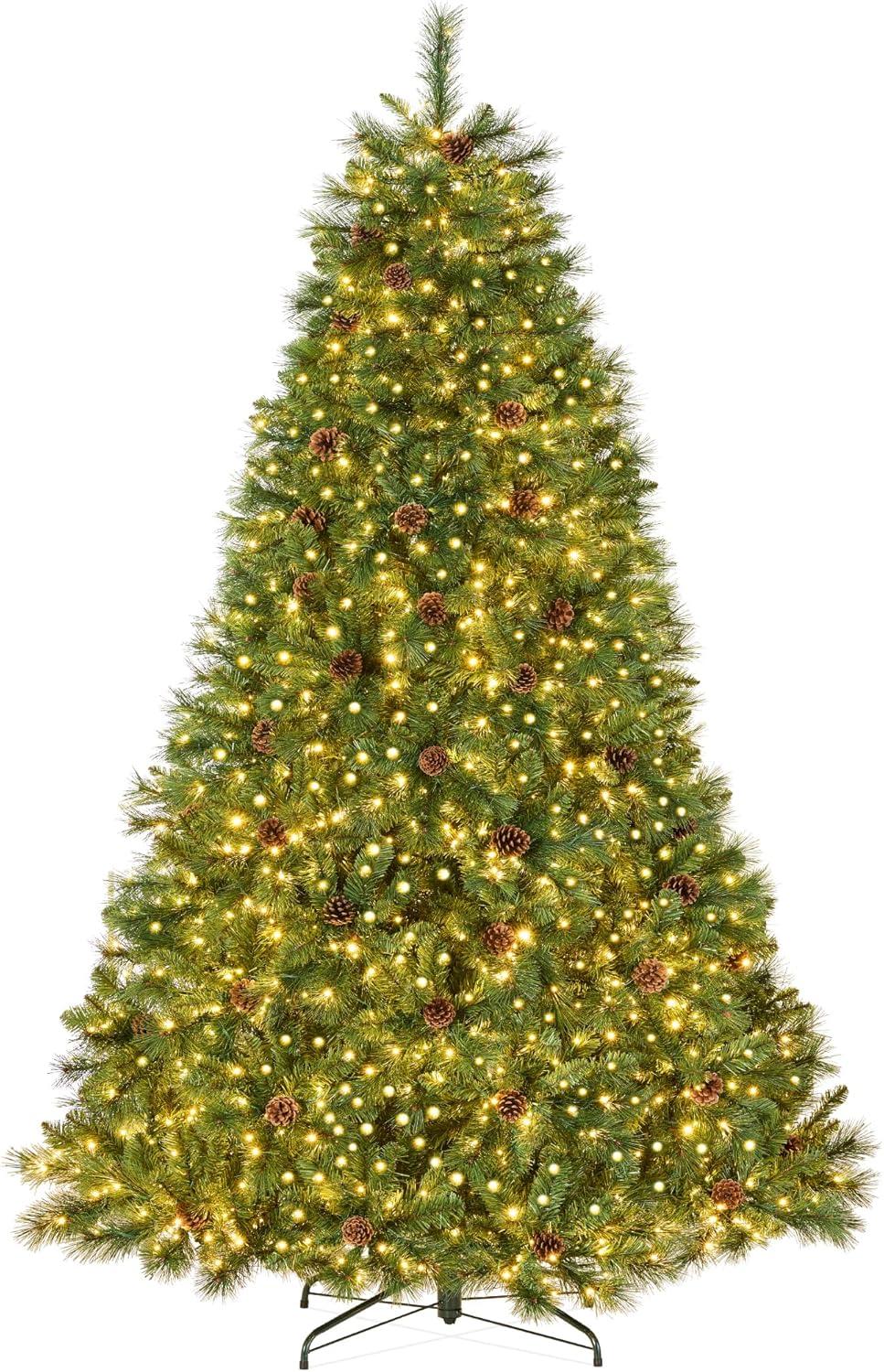 Best Choice Products Pre-Lit Scotch Pine Christmas Tree w/ 2-In-1 LED Lights