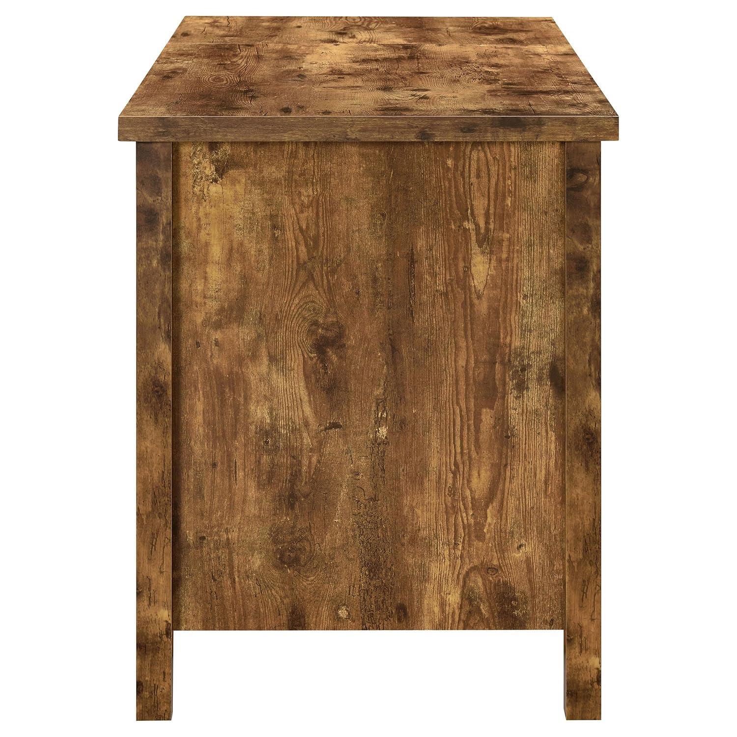 Delwin 2 Drawer Standing Office Desk Antique Nutmeg - Coaster