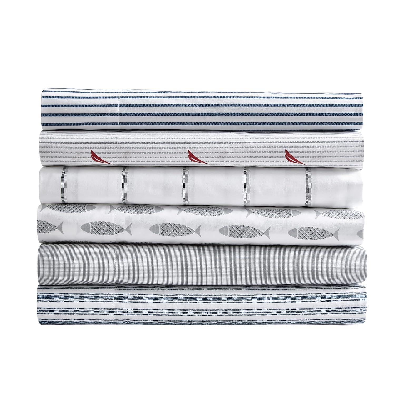 Nautica Printed Cotton Percale Sheet Sets