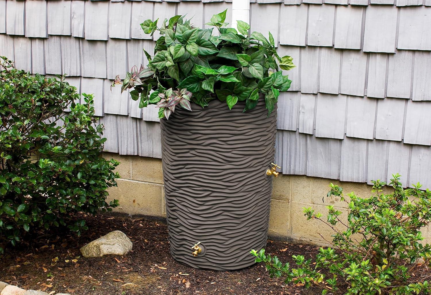 Good Ideas Good Ideas 50 Gallons Plastic Drainable Planter Rain Barrel
