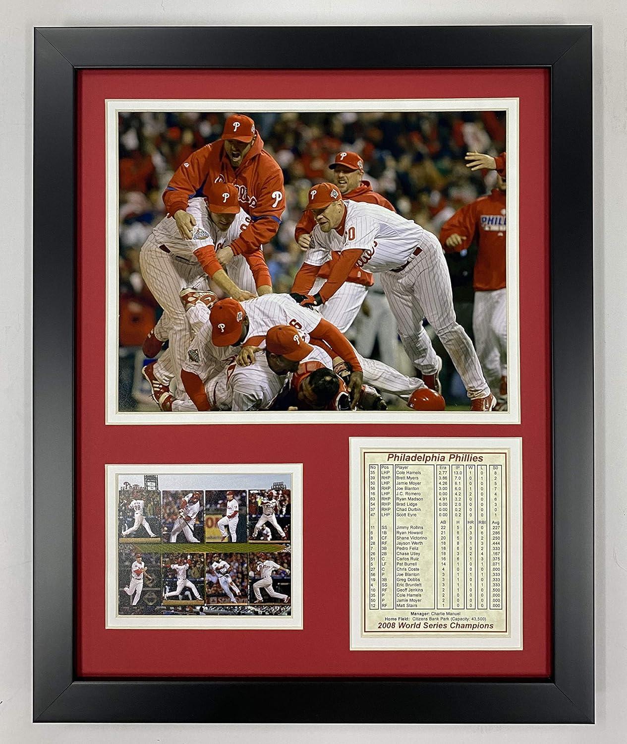 Philadelphia Phillies 2008 World Series Champs Framed Photo Collage