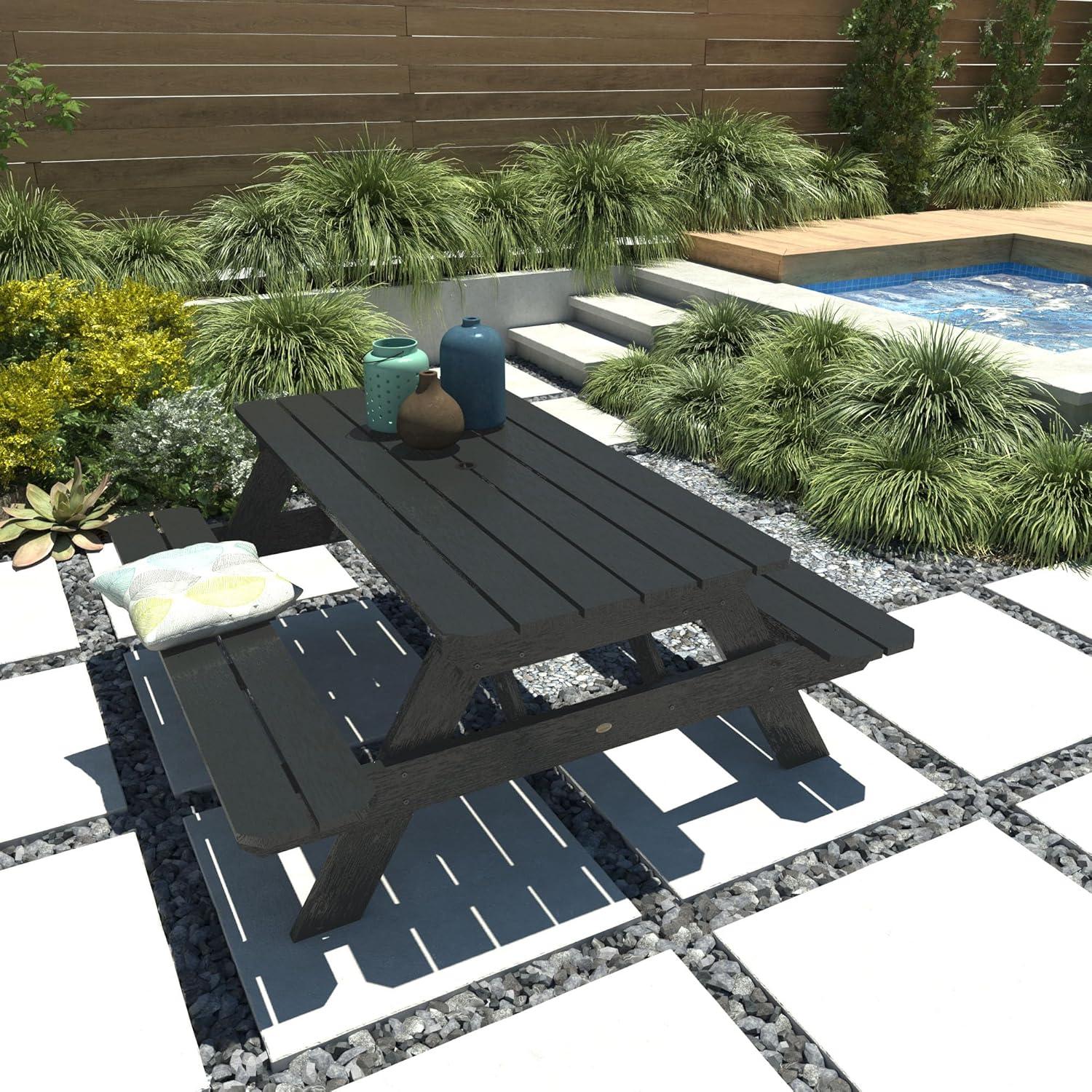 Highwood Hometown Picnic Table -Outdoor, Eco-friendly, Synthetic Wood