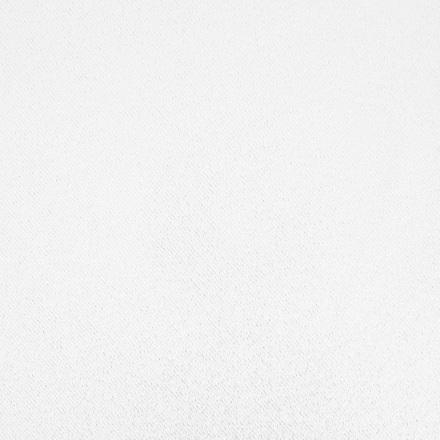 40"x63" Sun Zero Blackout Bergen Rod Pocket Curtain Panel White: Energy Efficient, Noise Reduction, Thermal Insulated