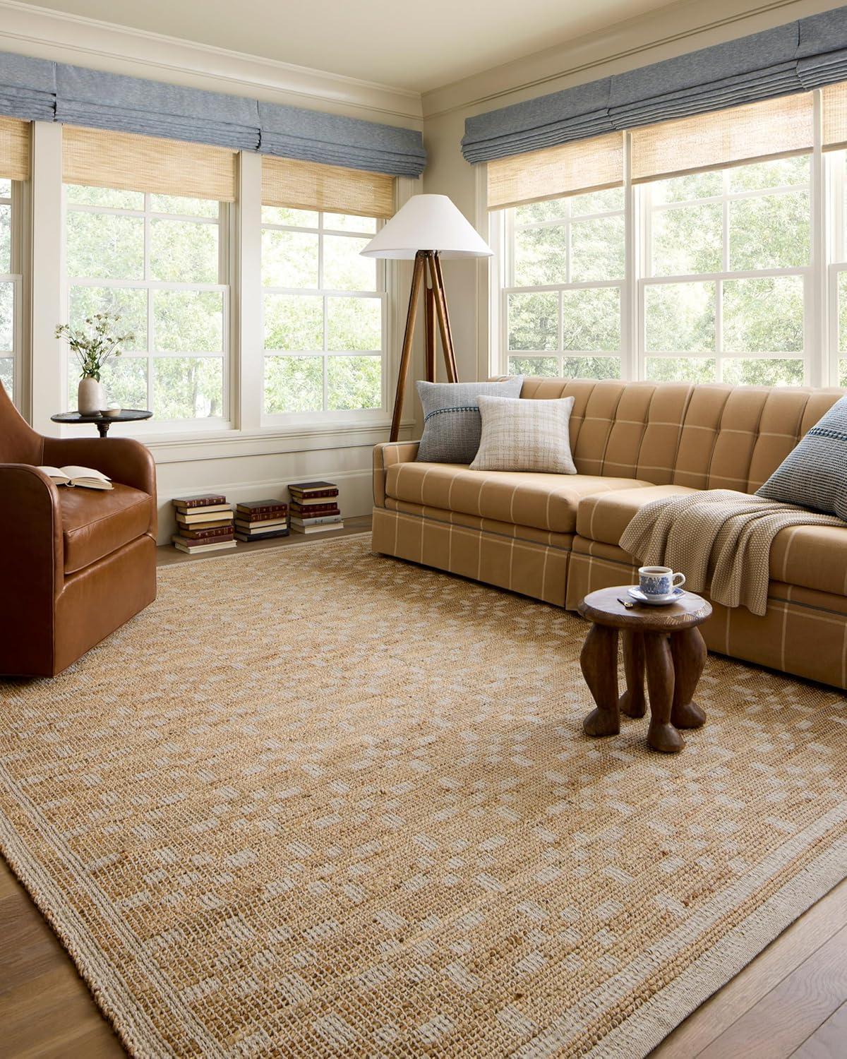Judy II Jute-Blend Rug by Chris Loves Julia x Loloi - Natural and Ivory / 3'6" x 5'6"