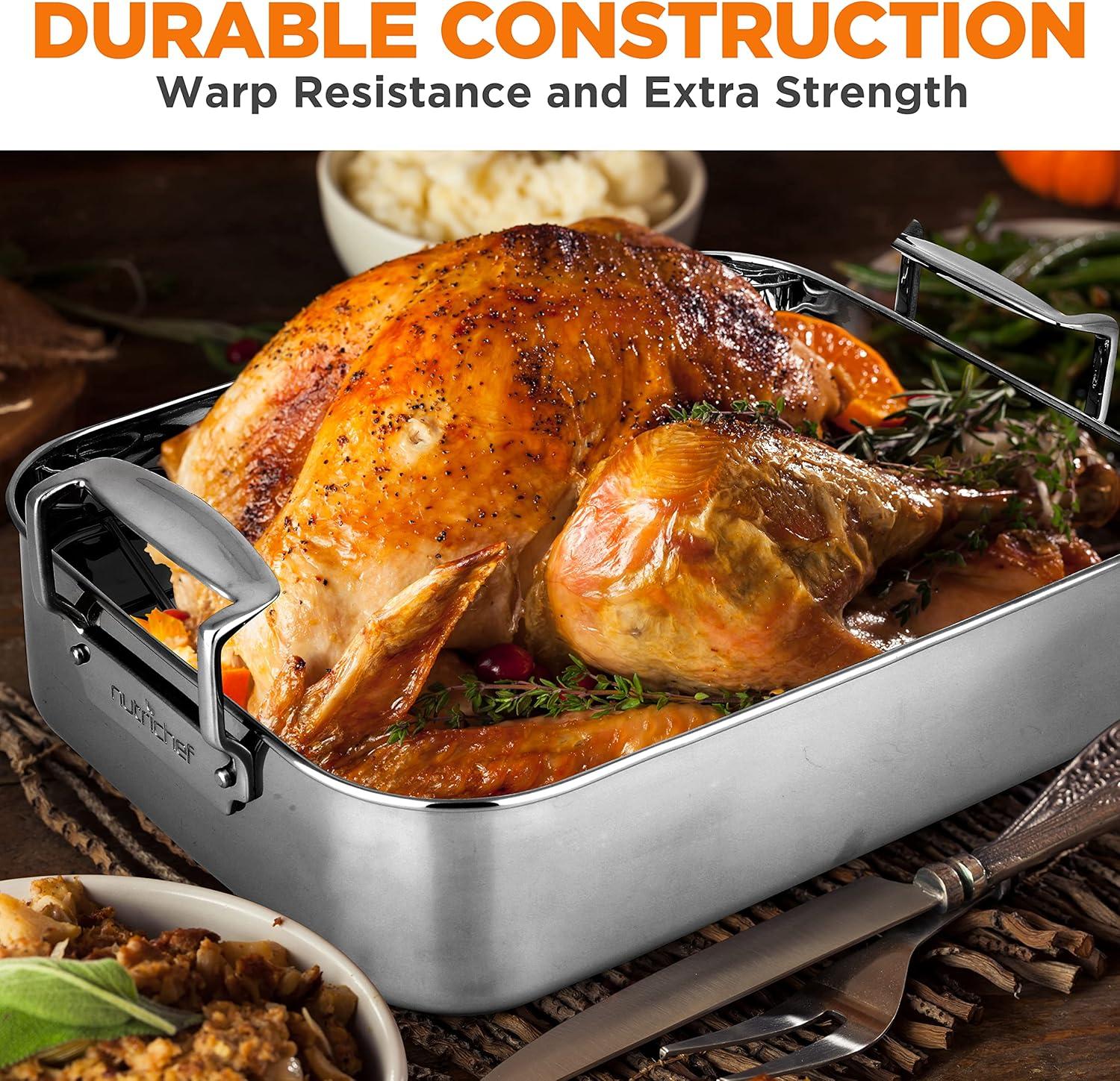 NutriChef Stainless Steel Roasting Pan