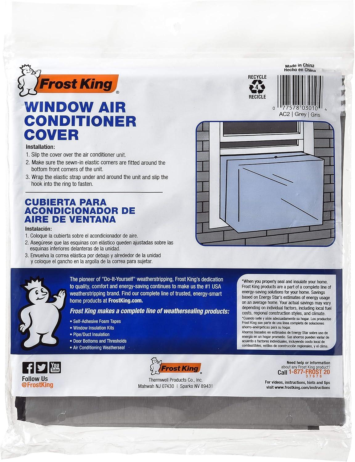 Frost King® AC2H Window Air Conditioner Cover, 18 x 27 x 16in, Fits up to 10,000 BTU