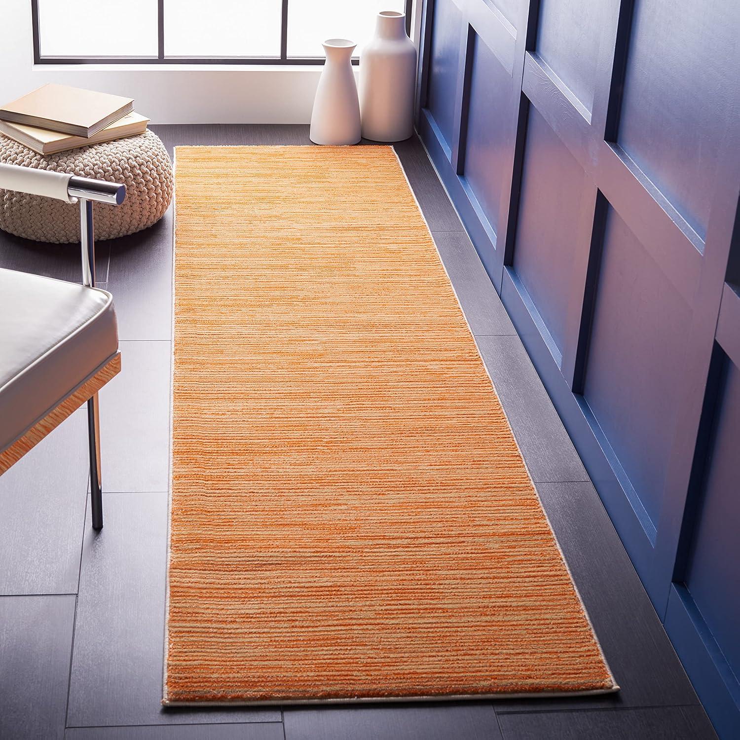 SAFAVIEH Vision Adrasteia Overdyed Solid Runner Rug, Orange, 2'2" x 6'