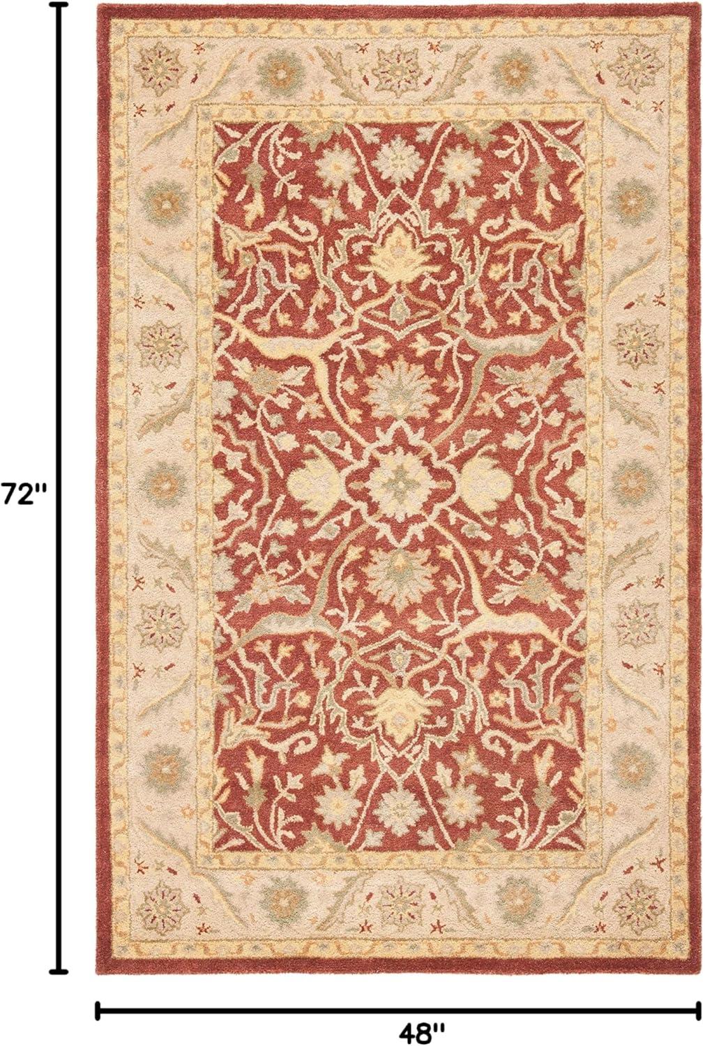 Antiquity AT14 Hand Tufted Indoor Area Rug - Rust - 4'x6' - Safavieh