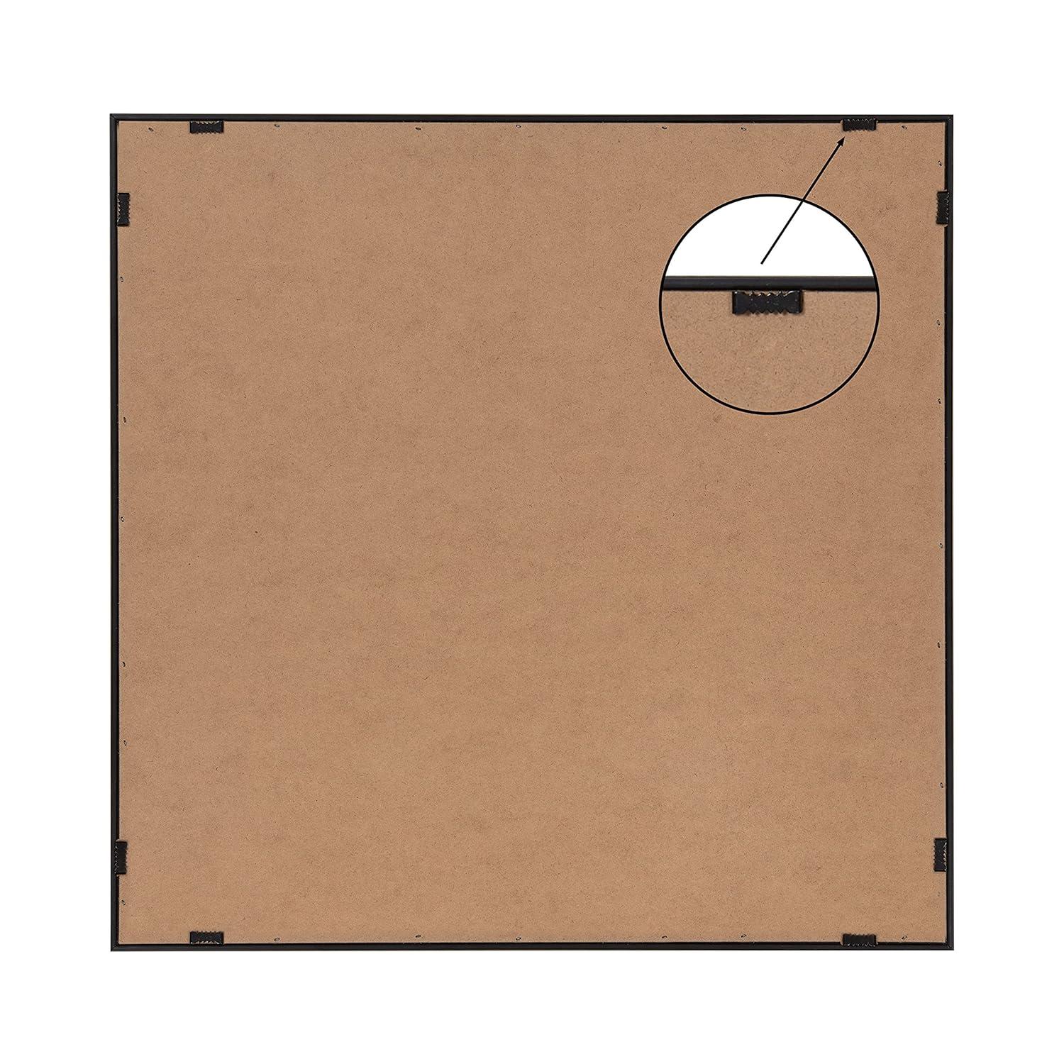 Kate and Laurel Sylvie Minimal Max Mod I Framed Canvas Wall Art by The Creative Bunch Studio, 22x22 Natural, Black and White Abstract Art Wall Décor