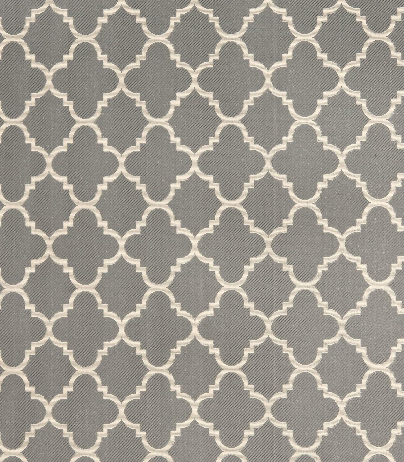 Courtyard CY6918 Power Loomed Indoor/Outdoor Area Rug - Anthracite/Beige - 8'x11' - Safavieh.