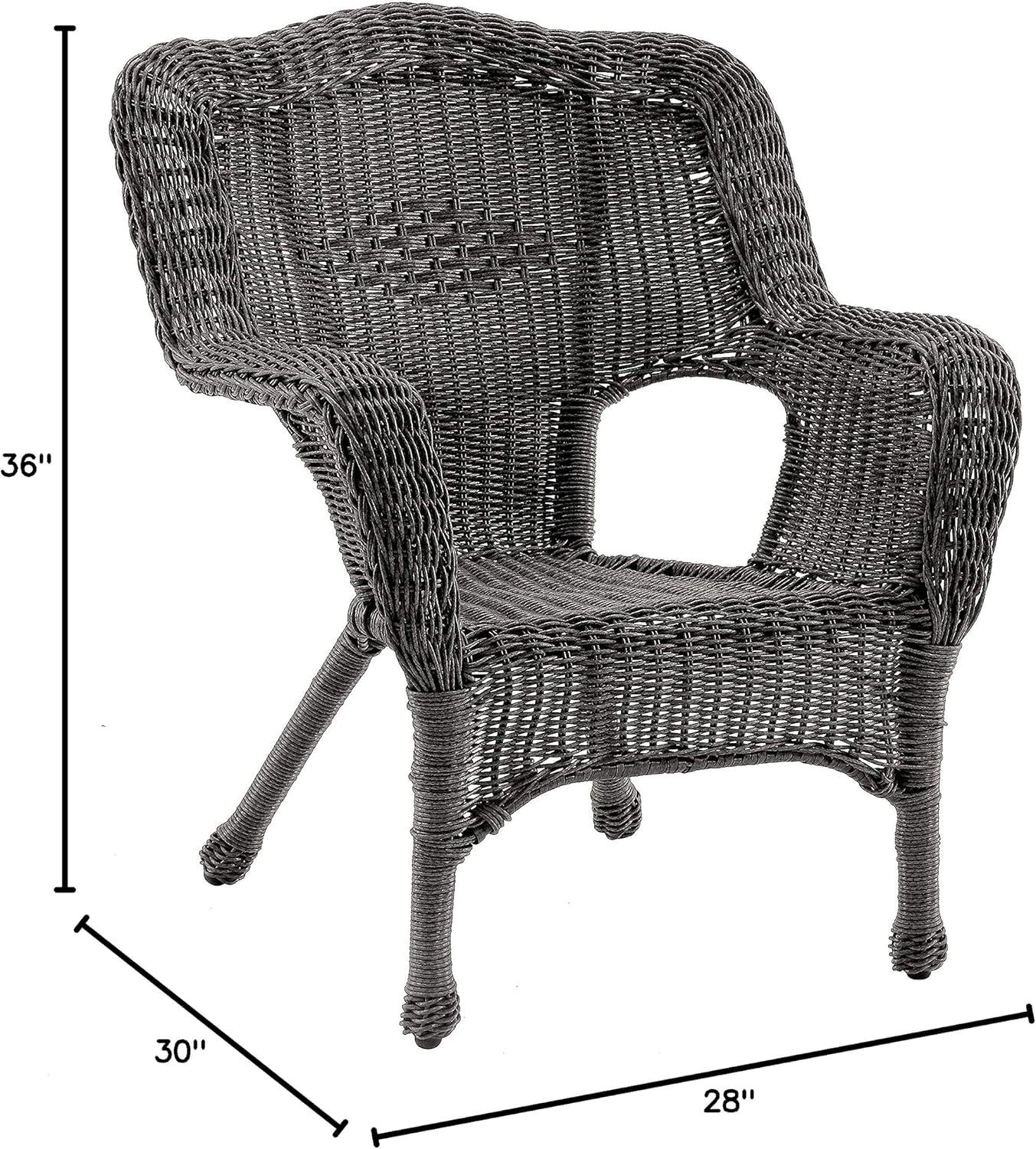 International Caravan Monaco Resin Patio Chair in Mocha (Set of 2)