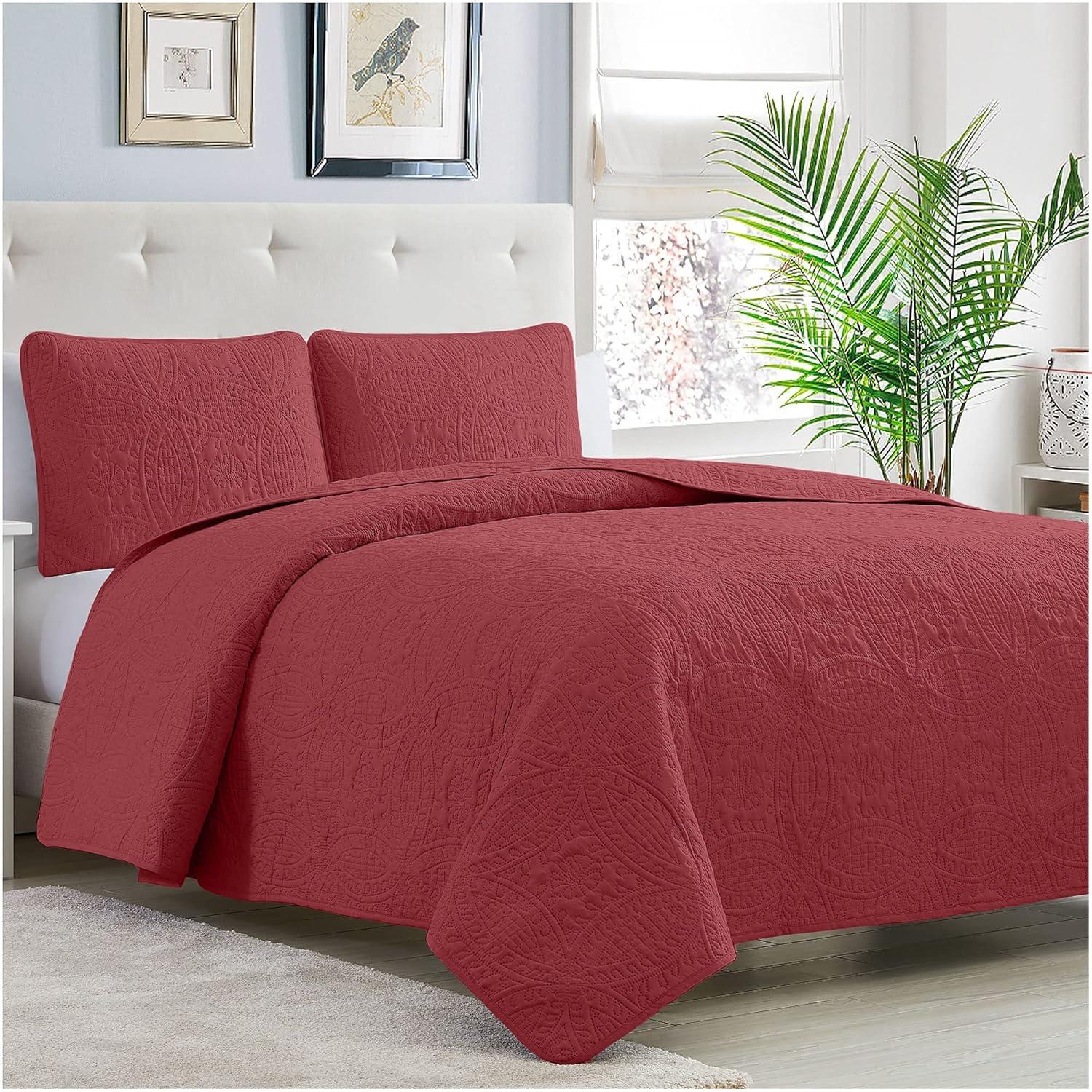 Mellanni Ultrasonic Quilted Coverlet Set