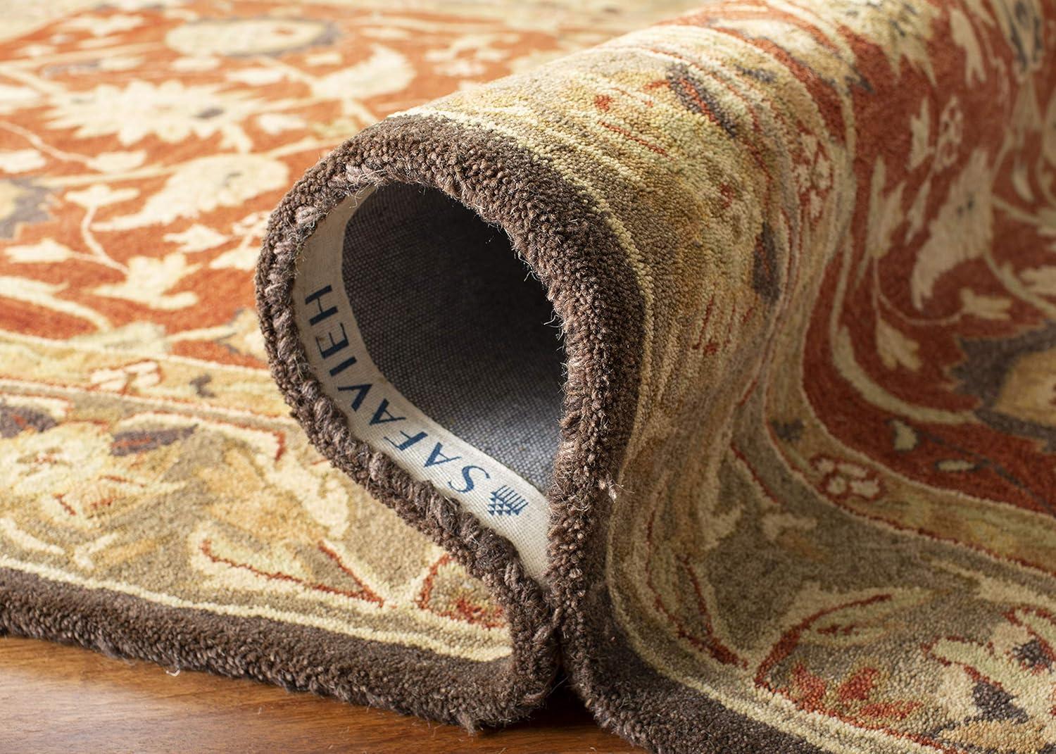 Anatolia AN512 Hand Tufted Indoor Area Rug - Rust/Green - 5'x8' - Safavieh