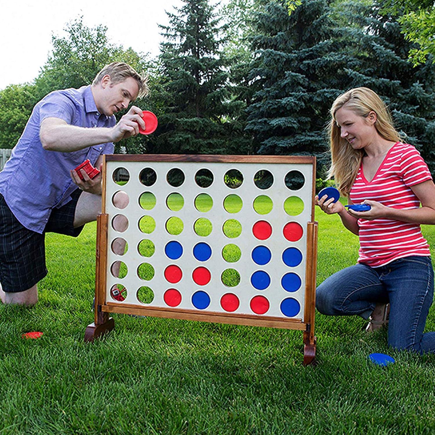 Yard Games Giant Four In A Row Game Set with Carrying Case & Reviews | Wayfair