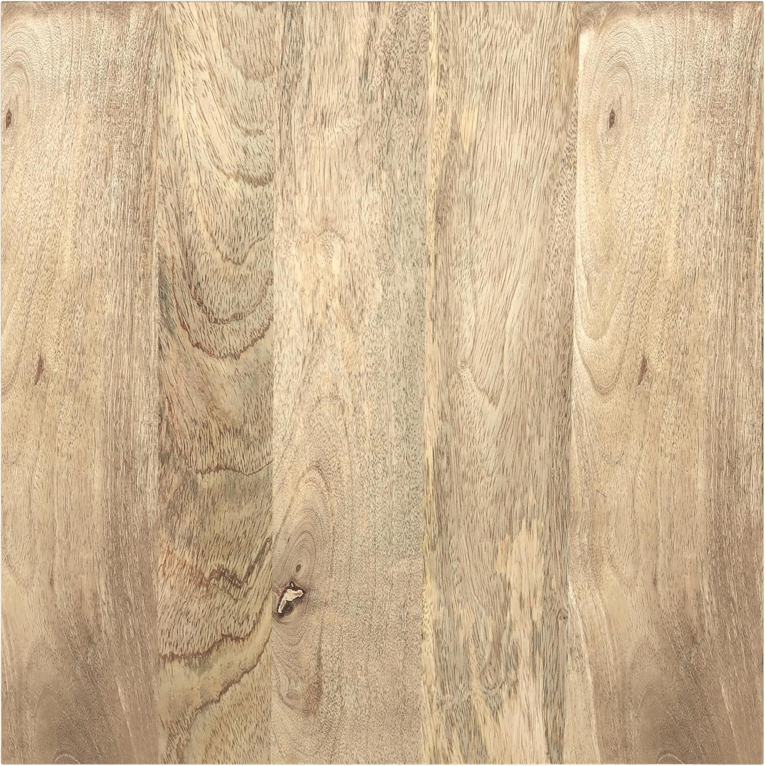 Lowry 22"W Solid Acacia Wood Square End Table with Storage Drawer