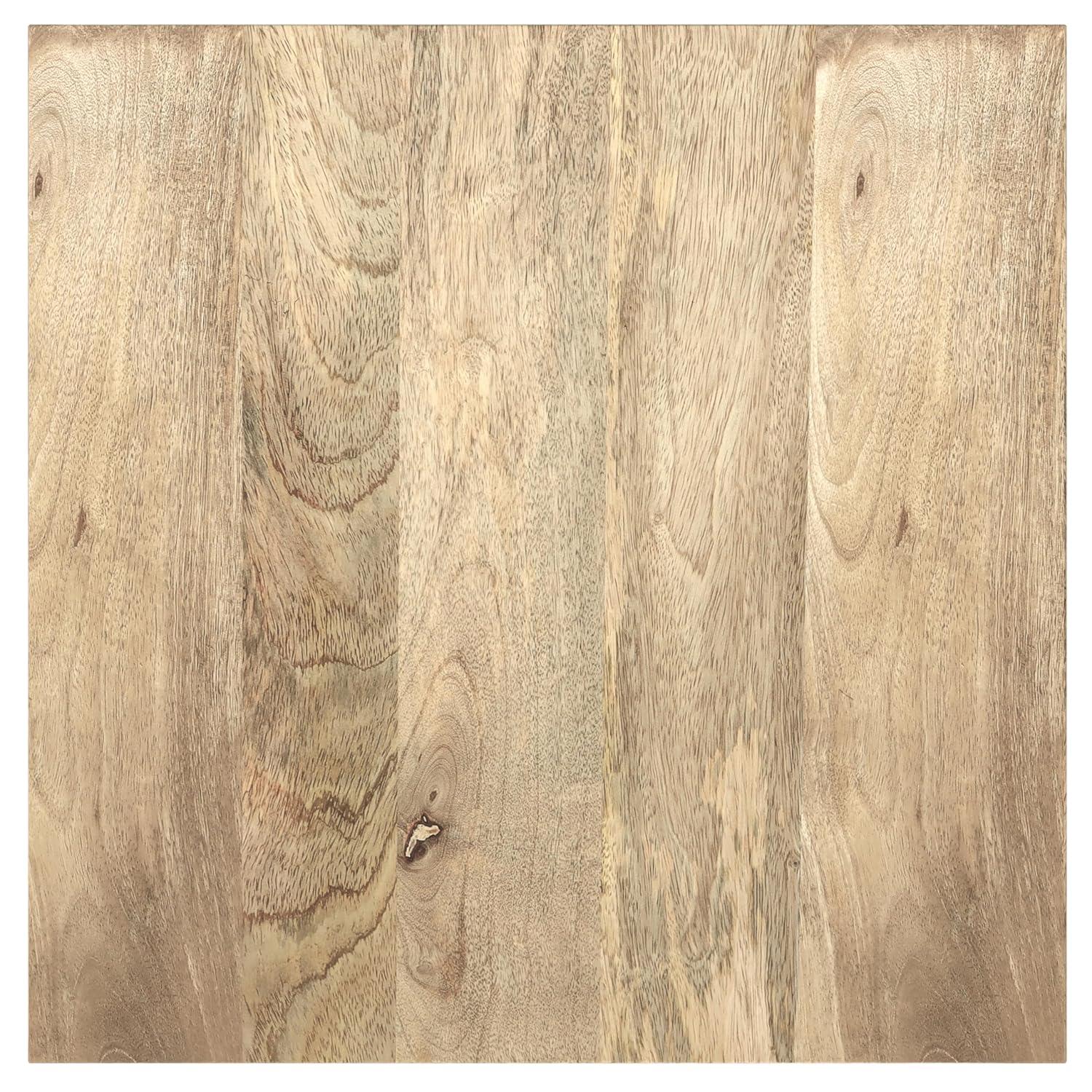 Lowry 22"W Solid Acacia Wood Square End Table with Storage Drawer