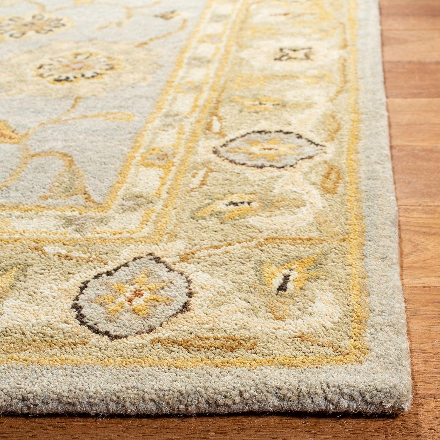 SAFAVIEH Anatolia Sherman Floral Wool Runner Rug, Brown/Taupe, 2'3" x 8'