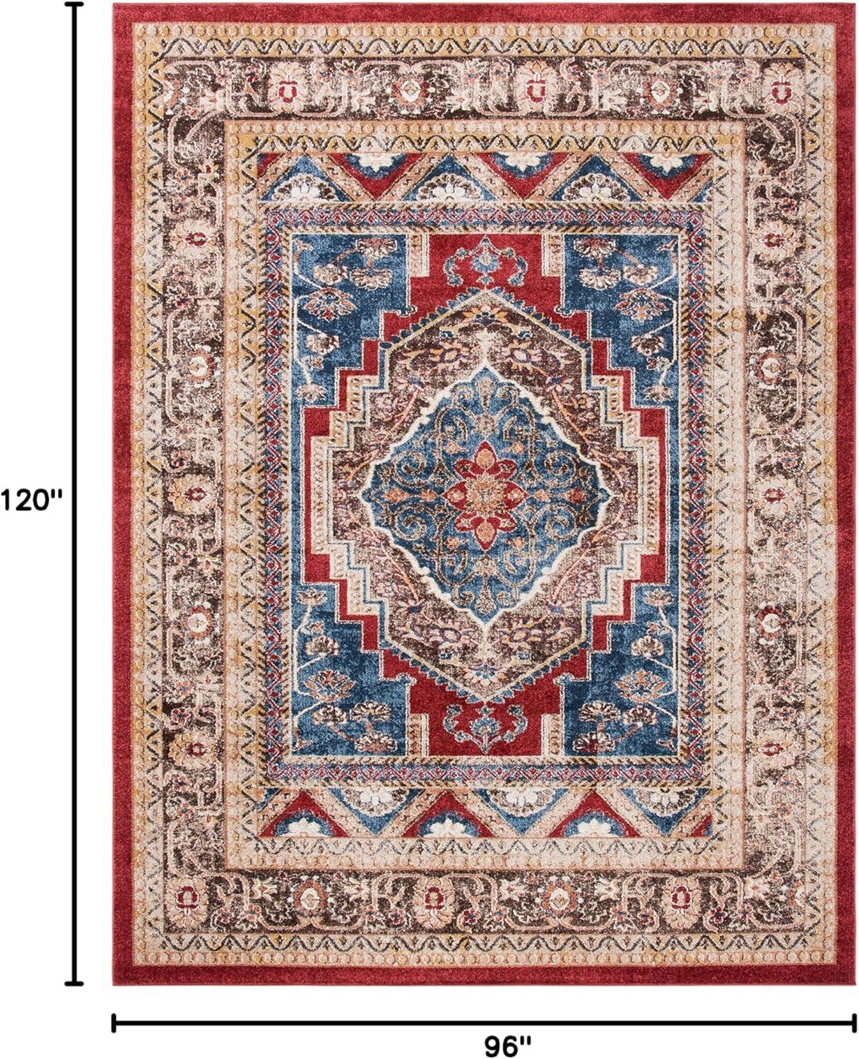 SAFAVIEH Bijar Kagan Traditional Area Rug, Royal/Brown, 8' x 10'