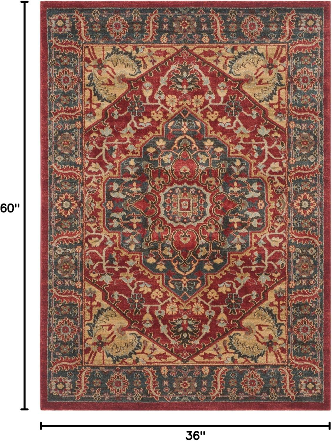 Mahal MAH621 Power Loomed Indoor Accent Rug - Navy/Red - 3'x5' - Safavieh.