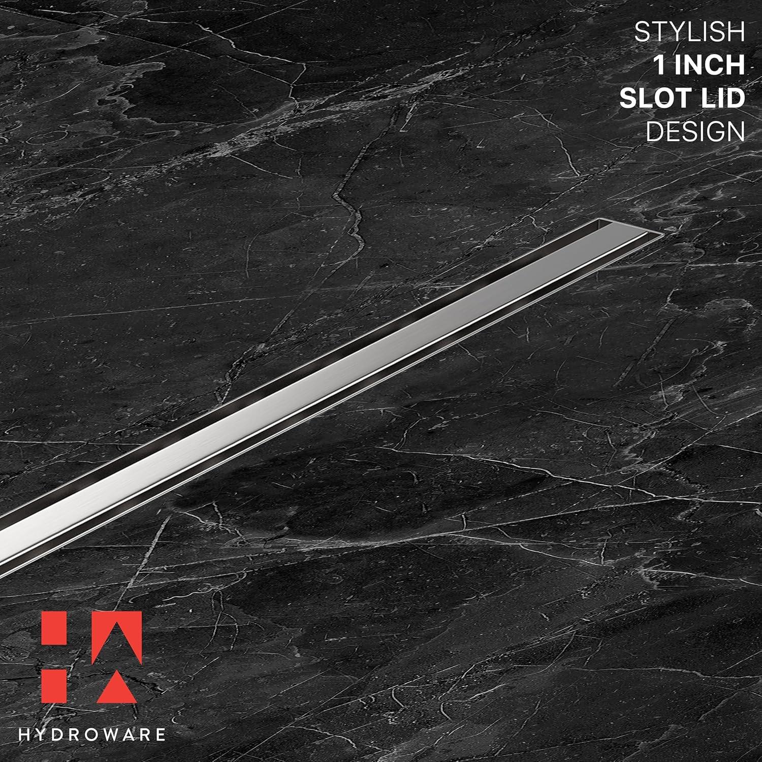 24" Modern Linear Shower Drain – 1" Slim Slot Design