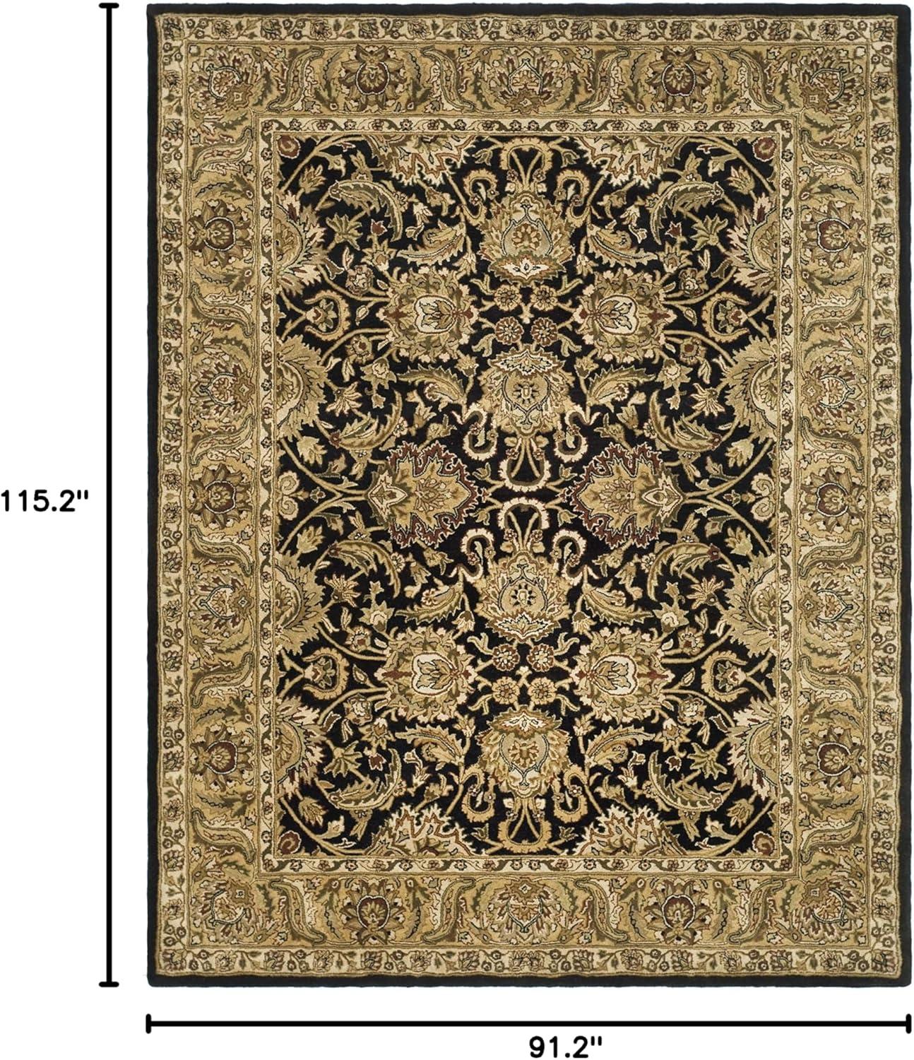 Classic CL252 Hand Tufted Area Rug - Black/Gold - 7'6"x9'6" - Safavieh.