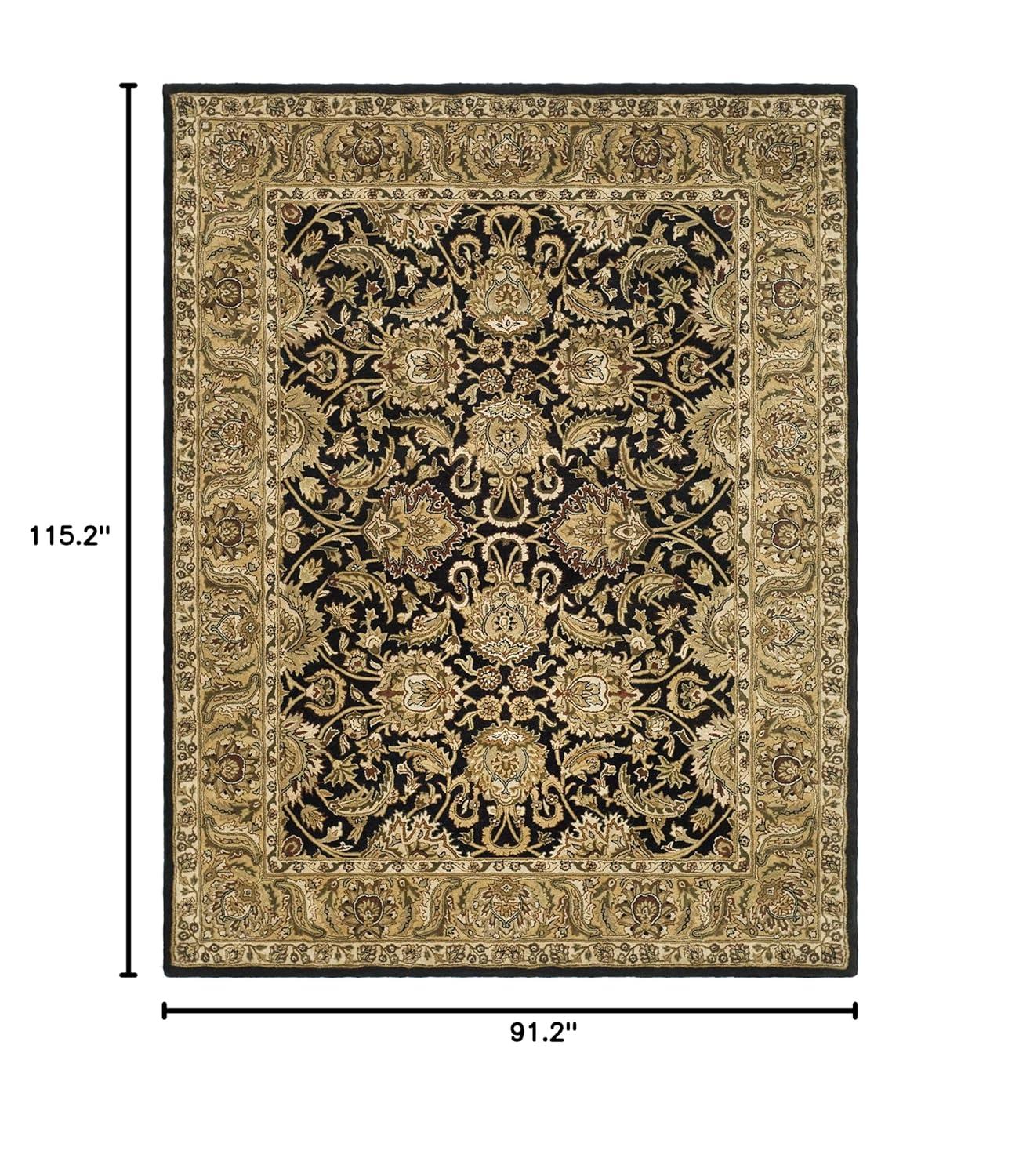 Classic CL252 Hand Tufted Area Rug - Black/Gold - 7'6"x9'6" - Safavieh.
