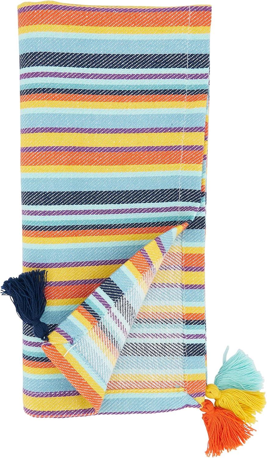 Valentina Cotton Striped Square Napkin