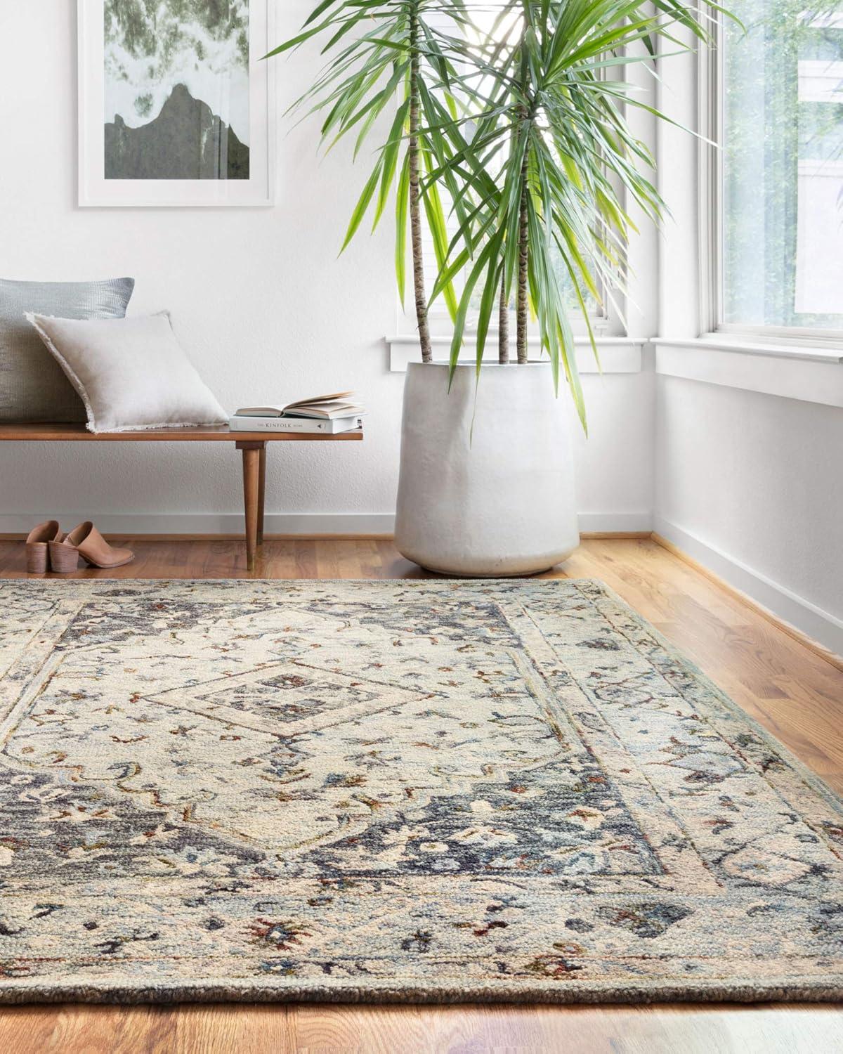 Loloi II Beatty Bea-01 Lt. Blue / Blue Hooked Area Rugs