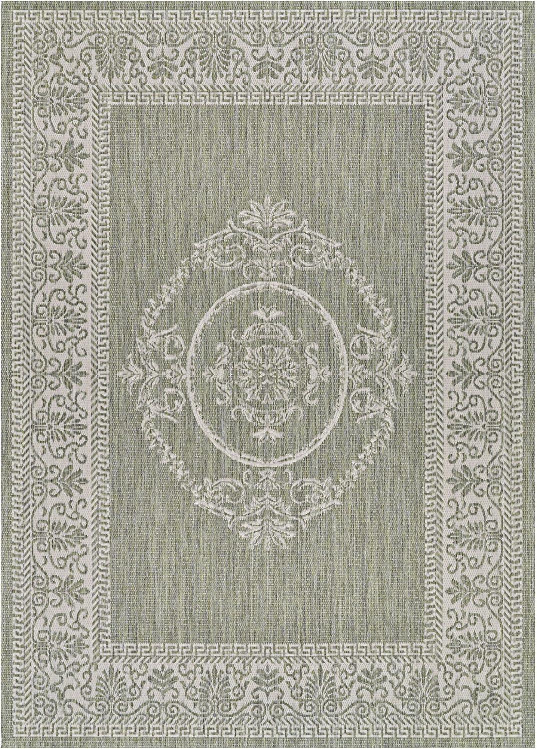 Couristan Recife Antique Medallion Area Rug, 7'6" x 10'9", Black-Cocoa