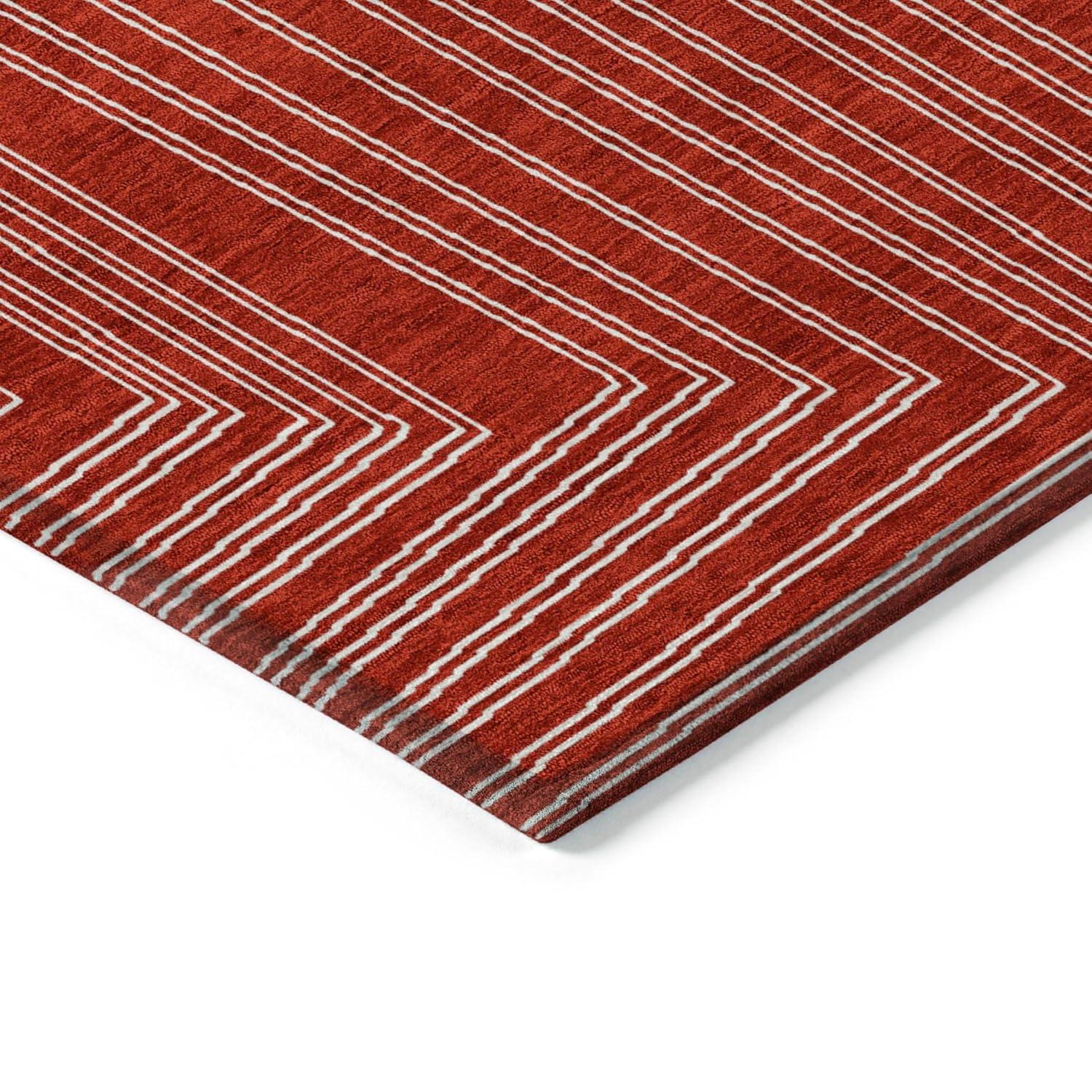 Machine Washable Indoor/Outdoor Chayden ACN1045 Red Rug
