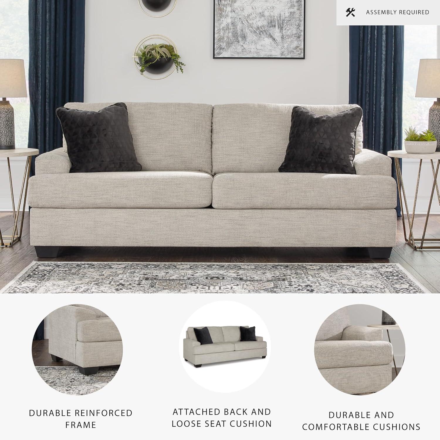 Maggie 96" Square Arm Sofa with Reversible Cushions